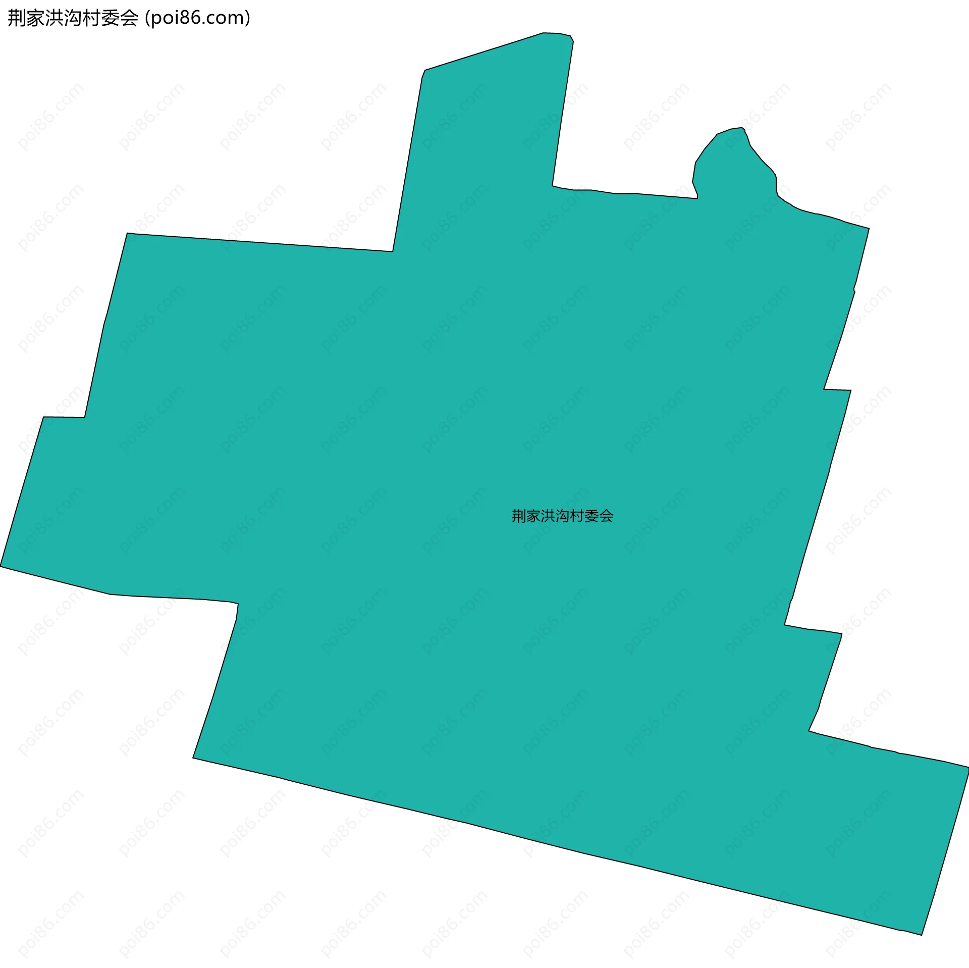 荆家洪沟村委会边界地图