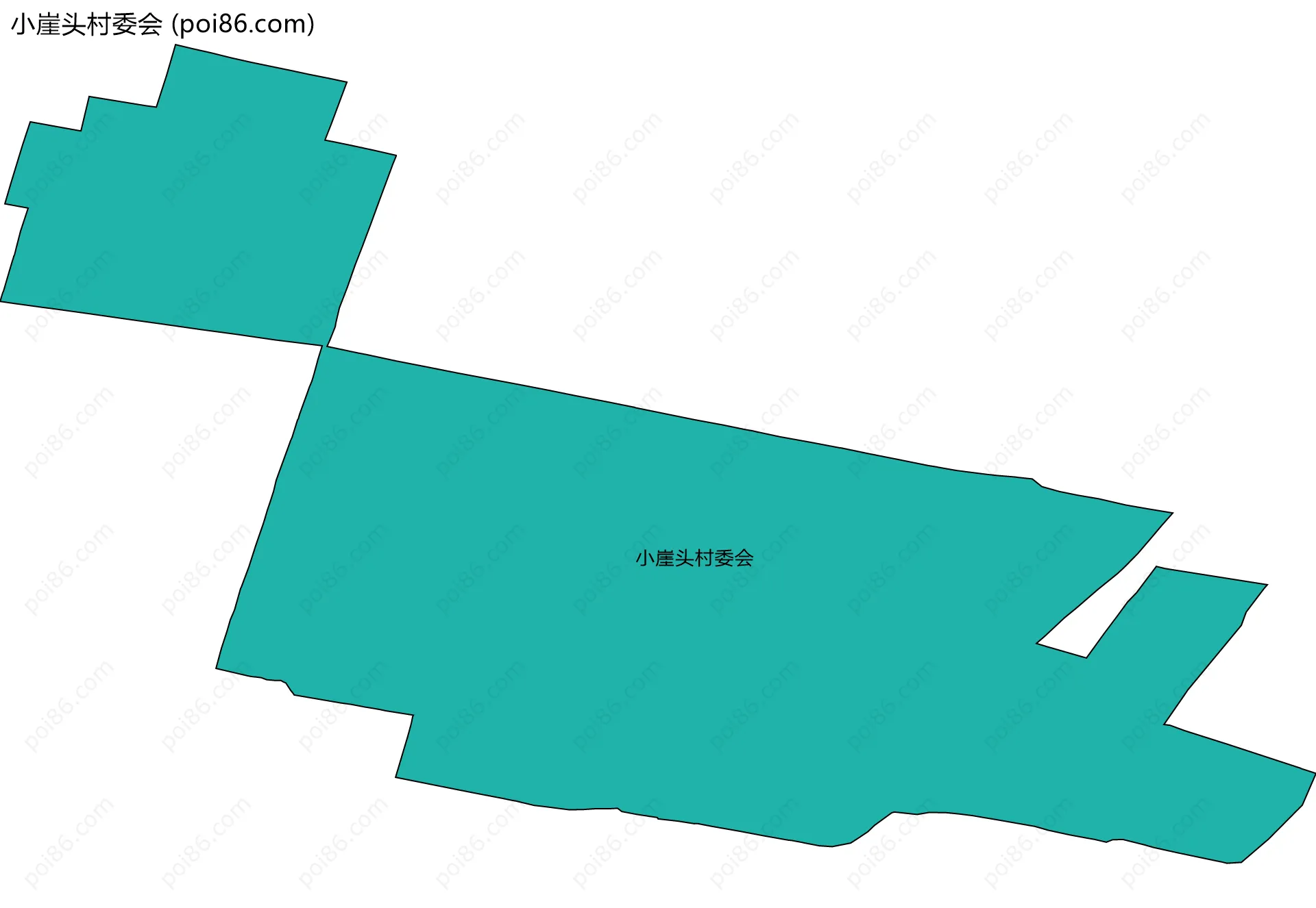 小崖头村委会边界地图