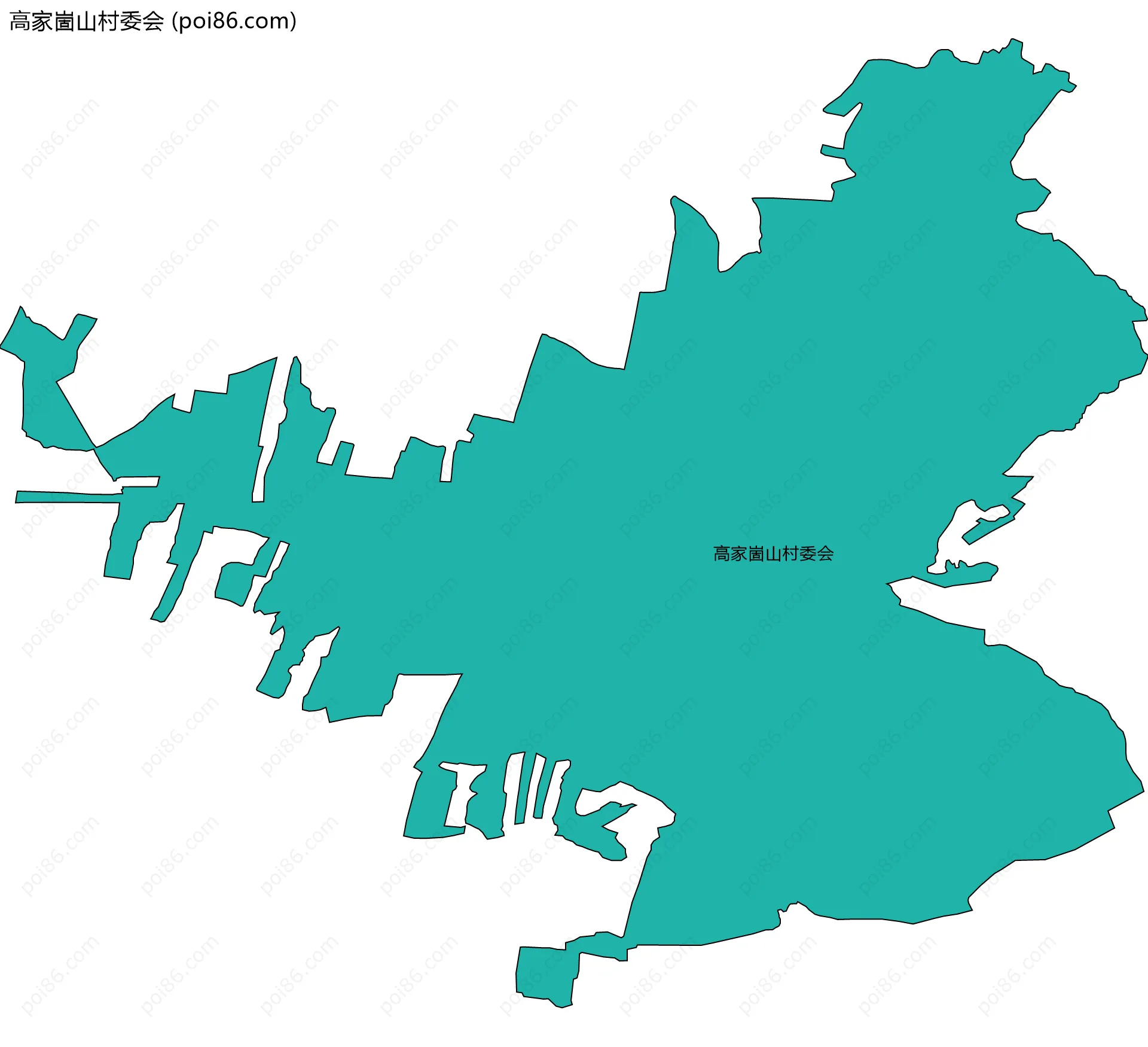 高家崮山村委会边界地图