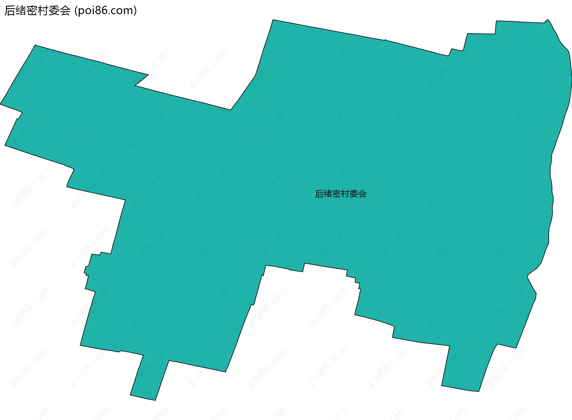后绪密村委会边界地图