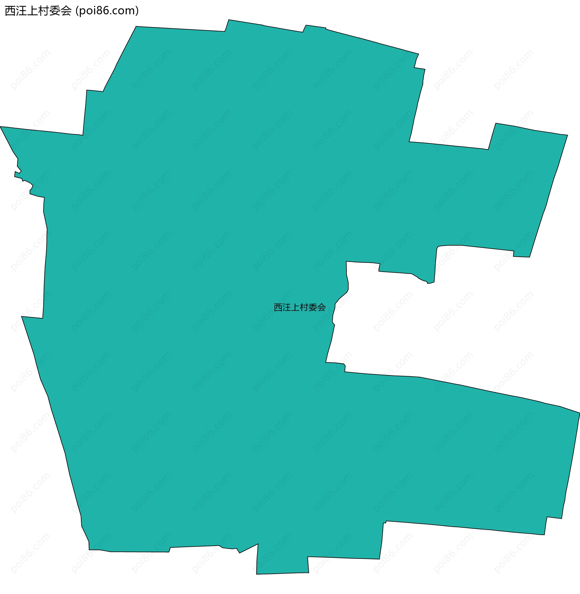 西汪上村委会边界地图