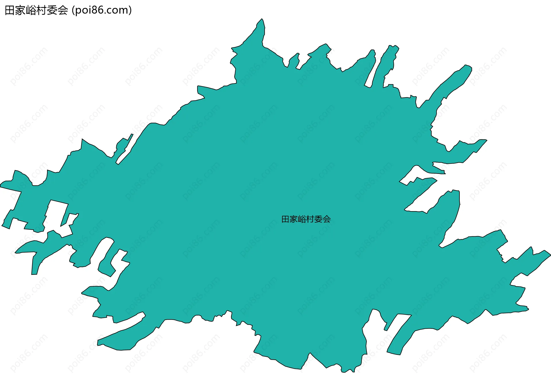 田家峪村委会边界地图