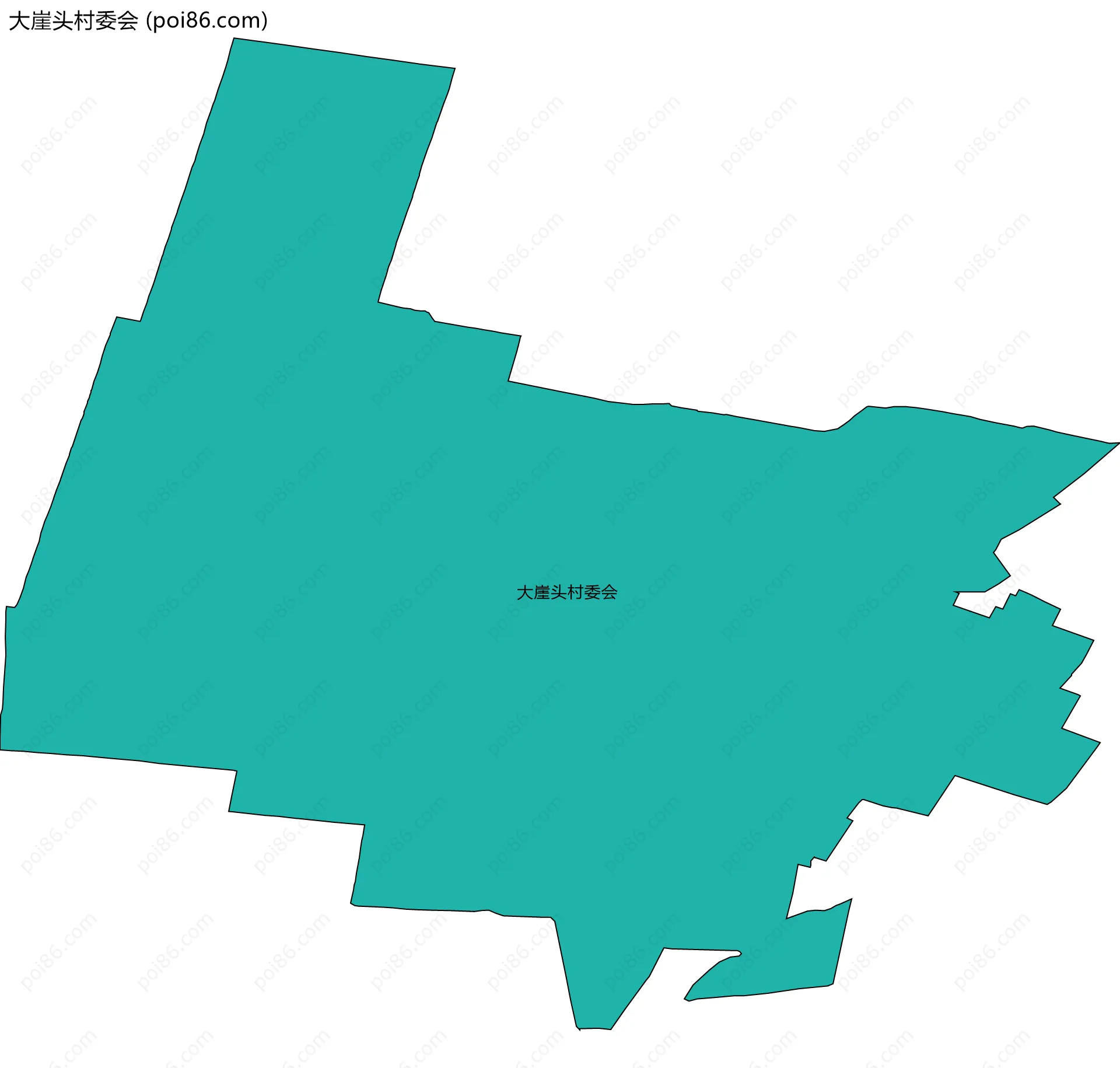 大崖头村委会边界地图