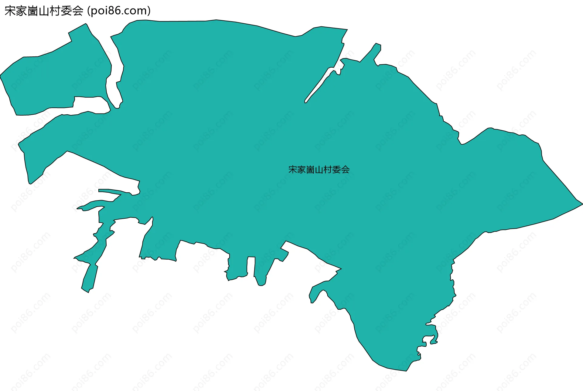 宋家崮山村委会边界地图
