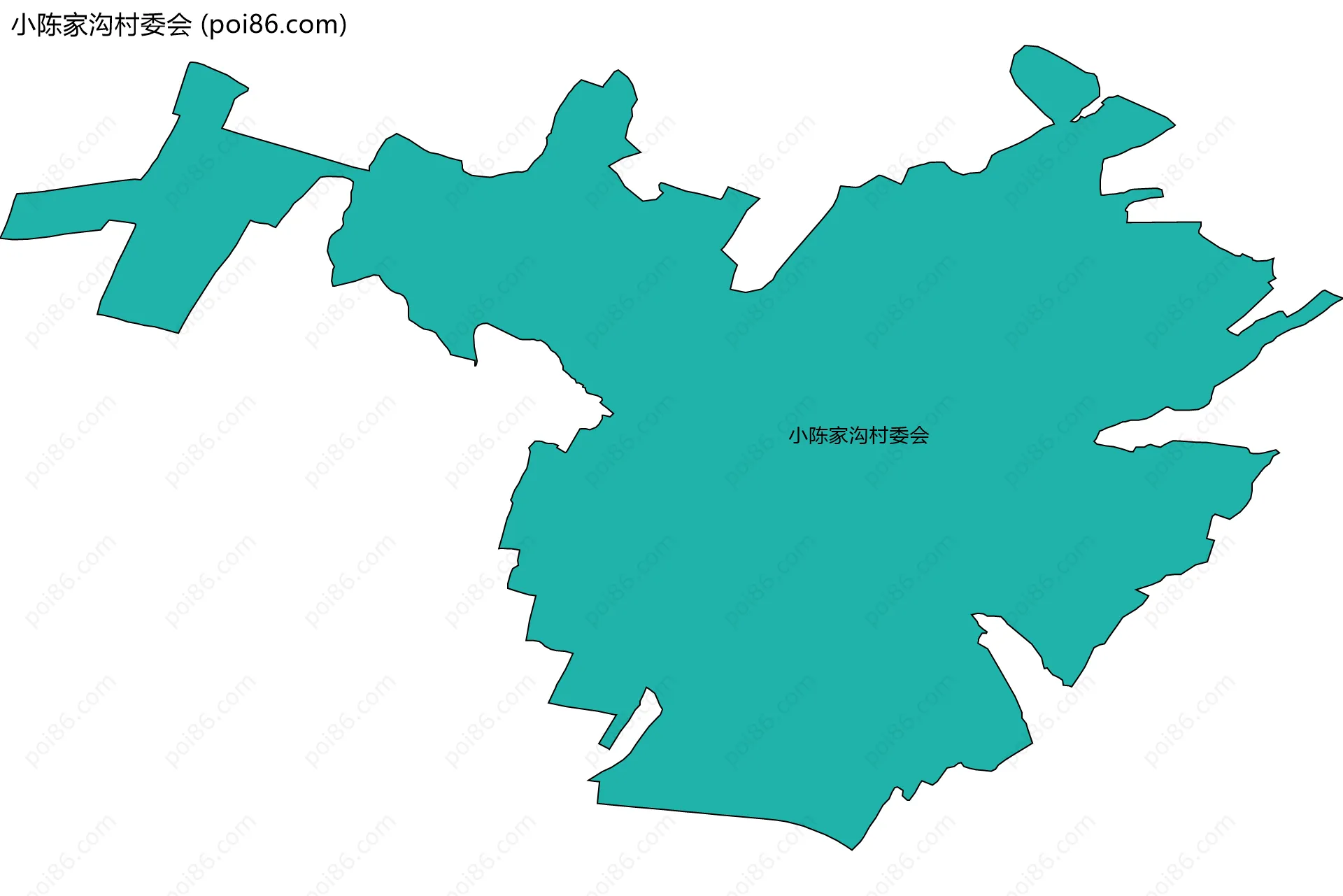 小陈家沟村委会边界地图