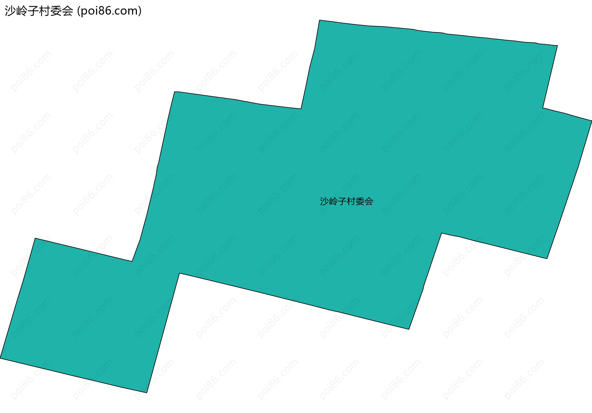 沙岭子村委会边界地图