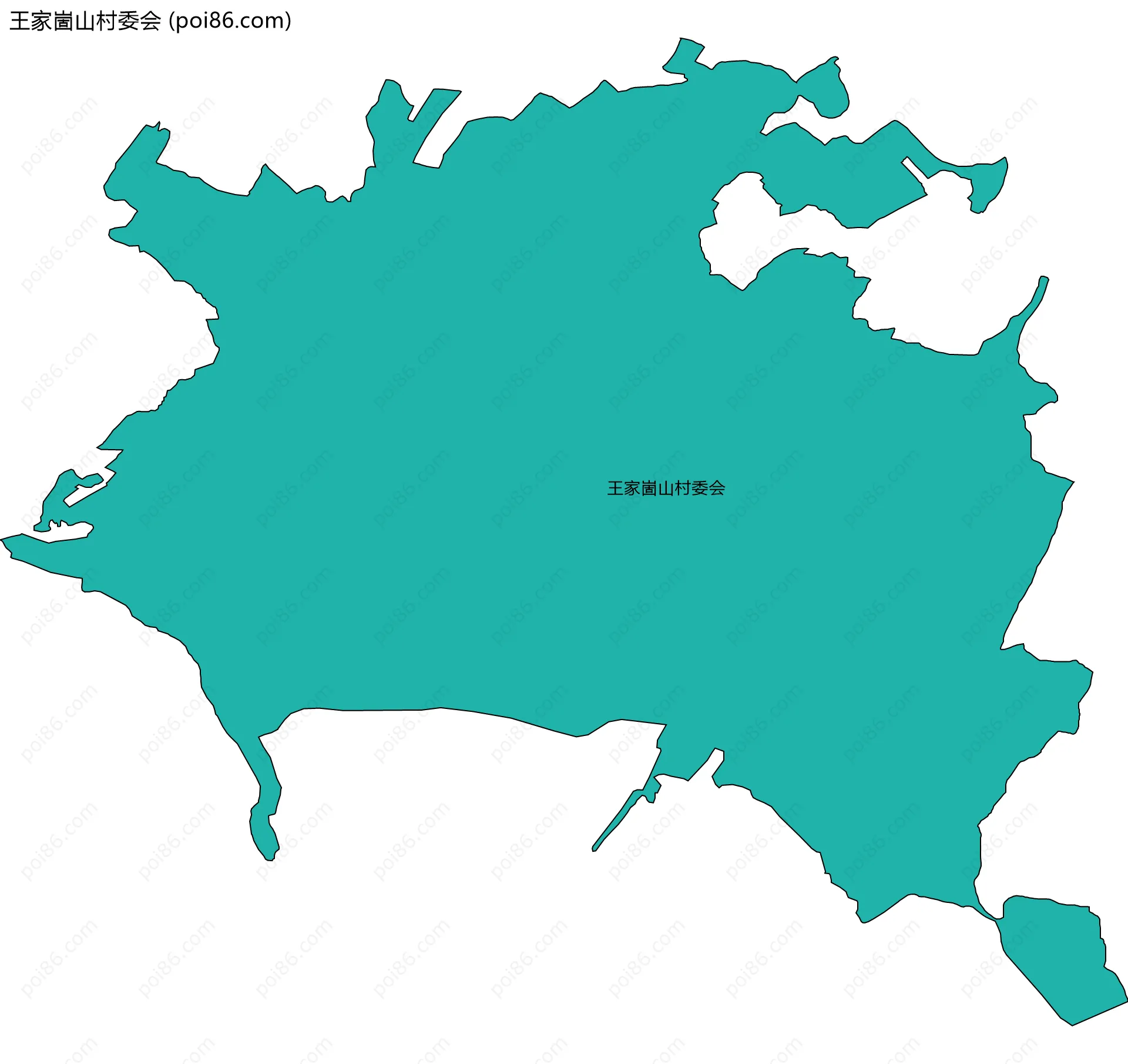 王家崮山村委会边界地图