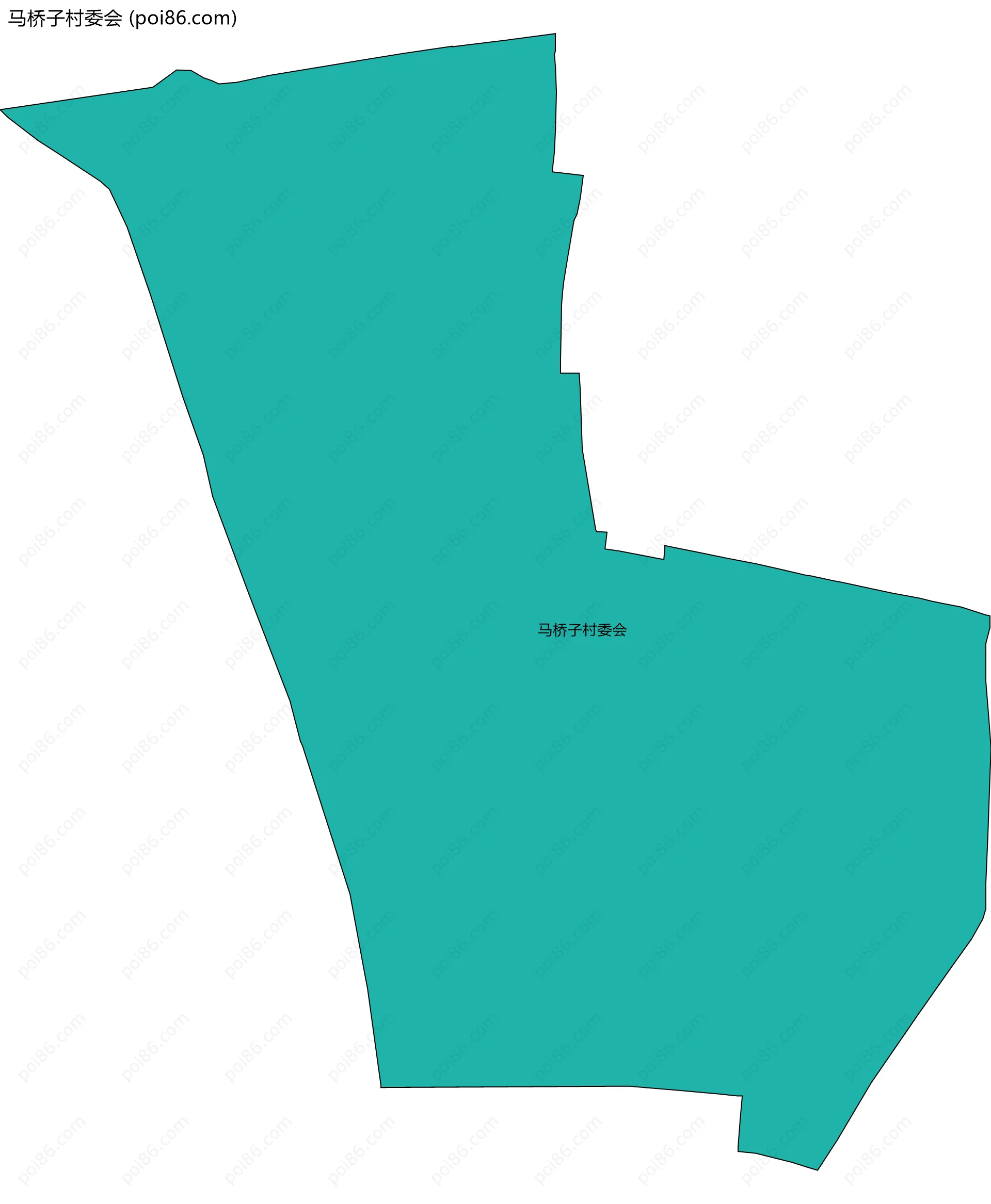 马桥子村委会边界地图