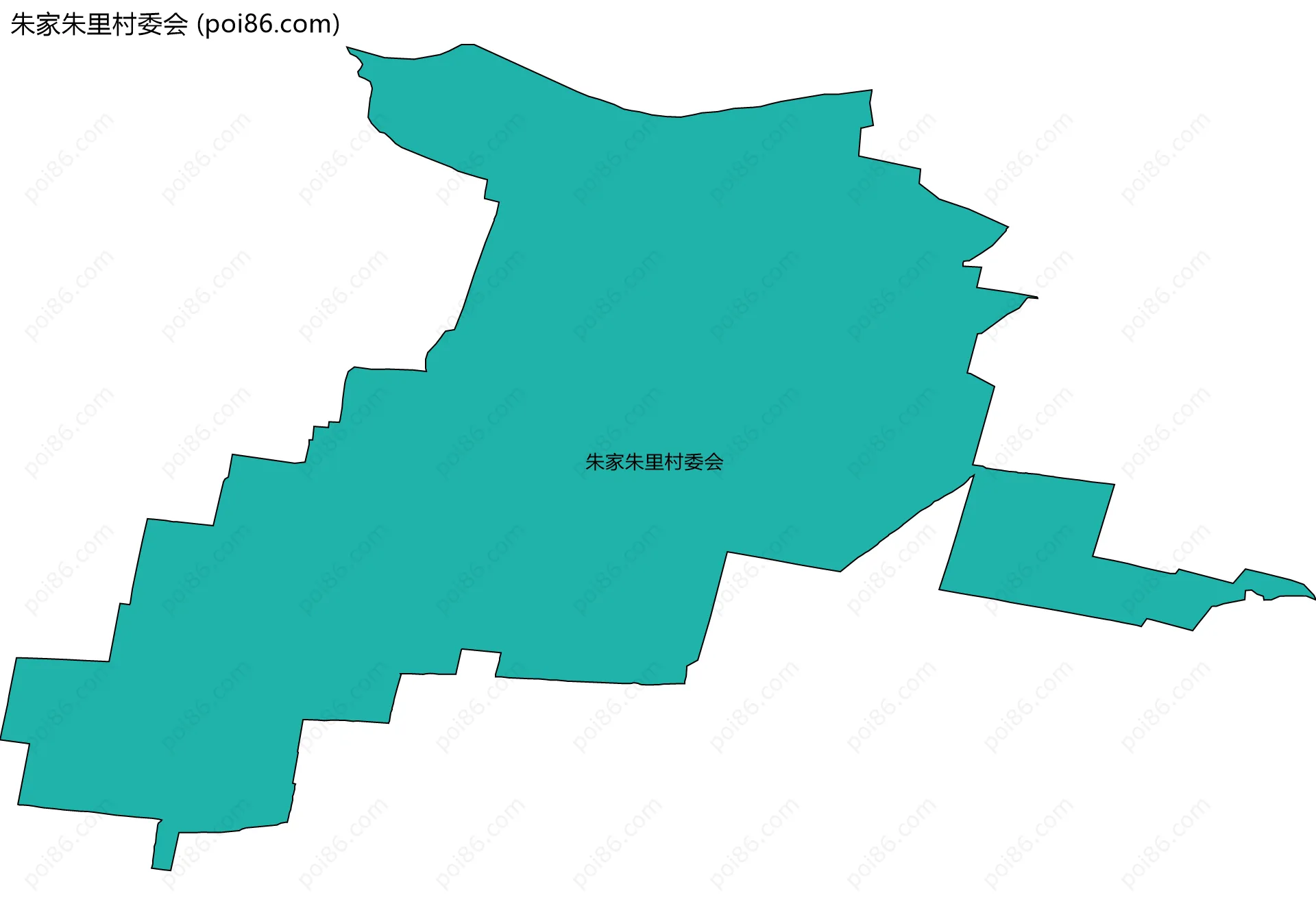 朱家朱里村委会边界地图