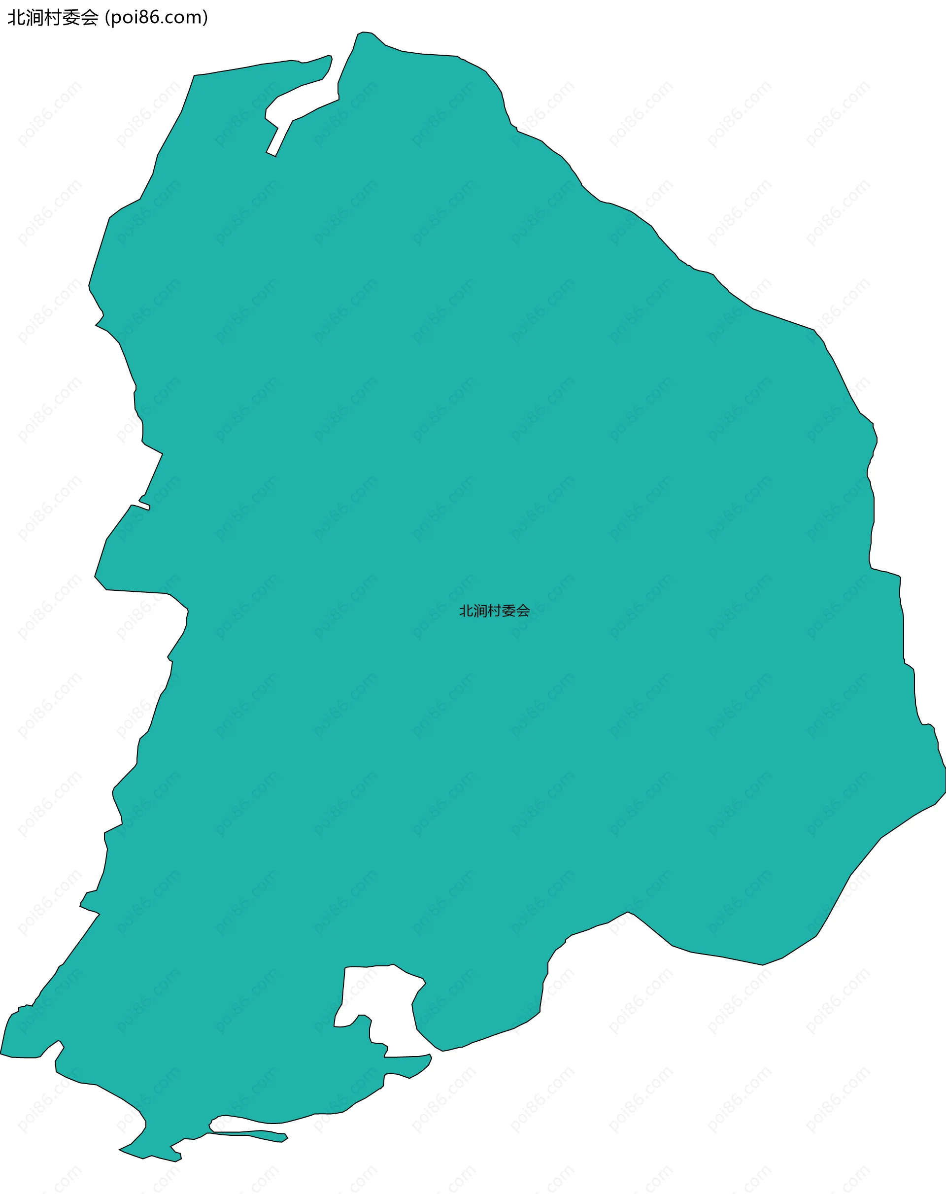 北涧村委会边界地图