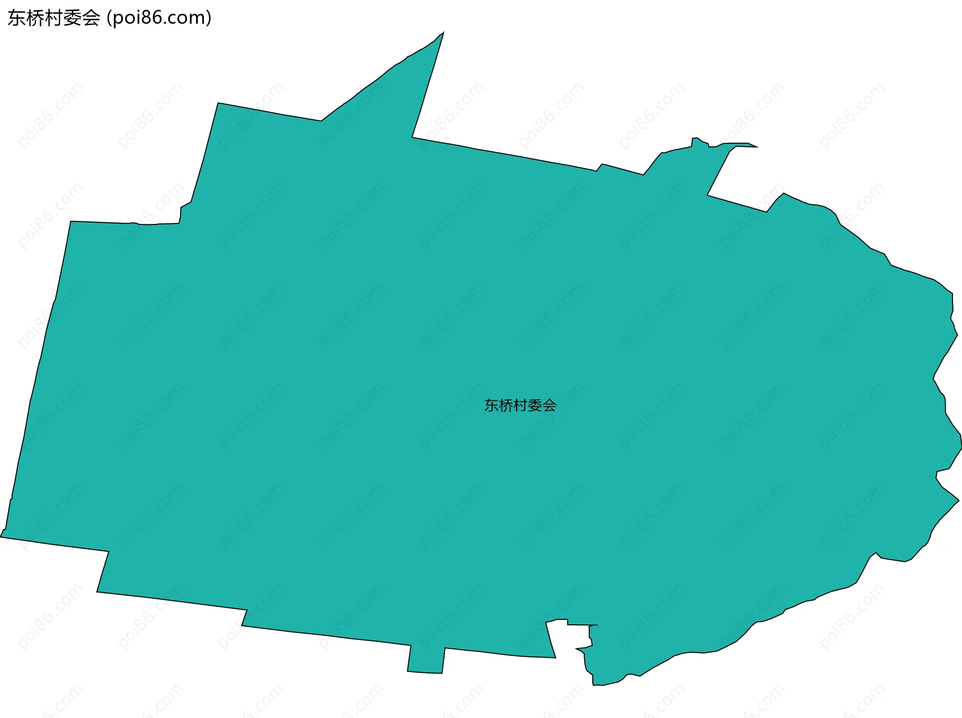 东桥村委会边界地图