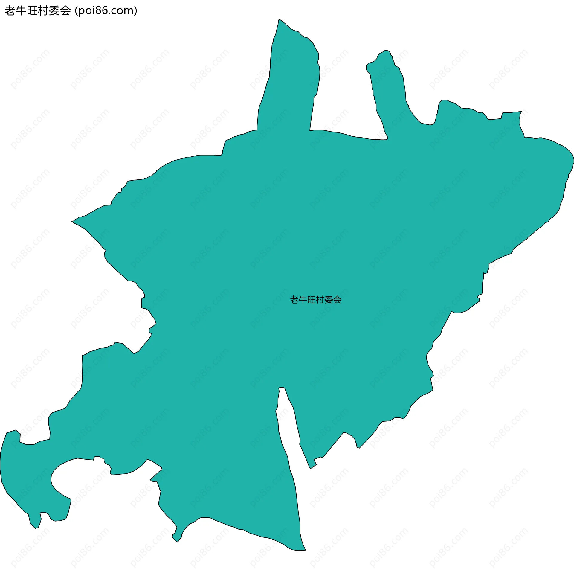 老牛旺村委会边界地图