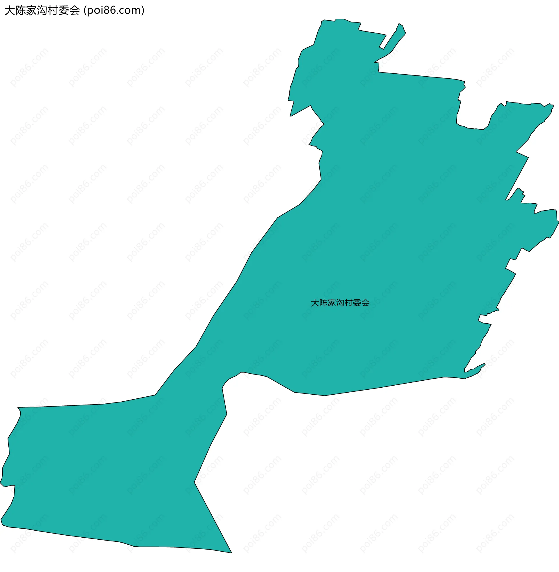大陈家沟村委会边界地图