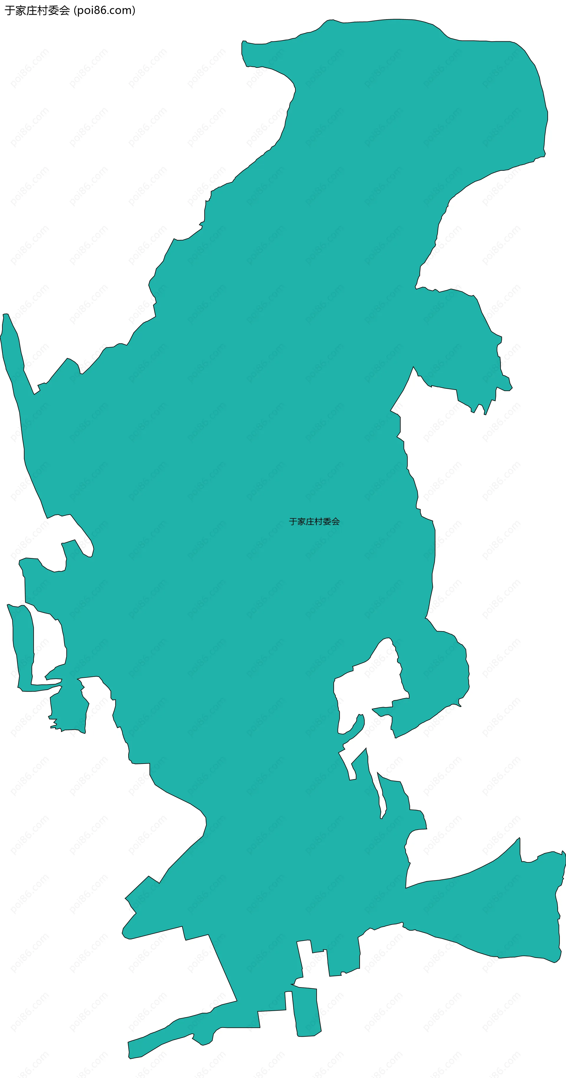 于家庄村委会边界地图