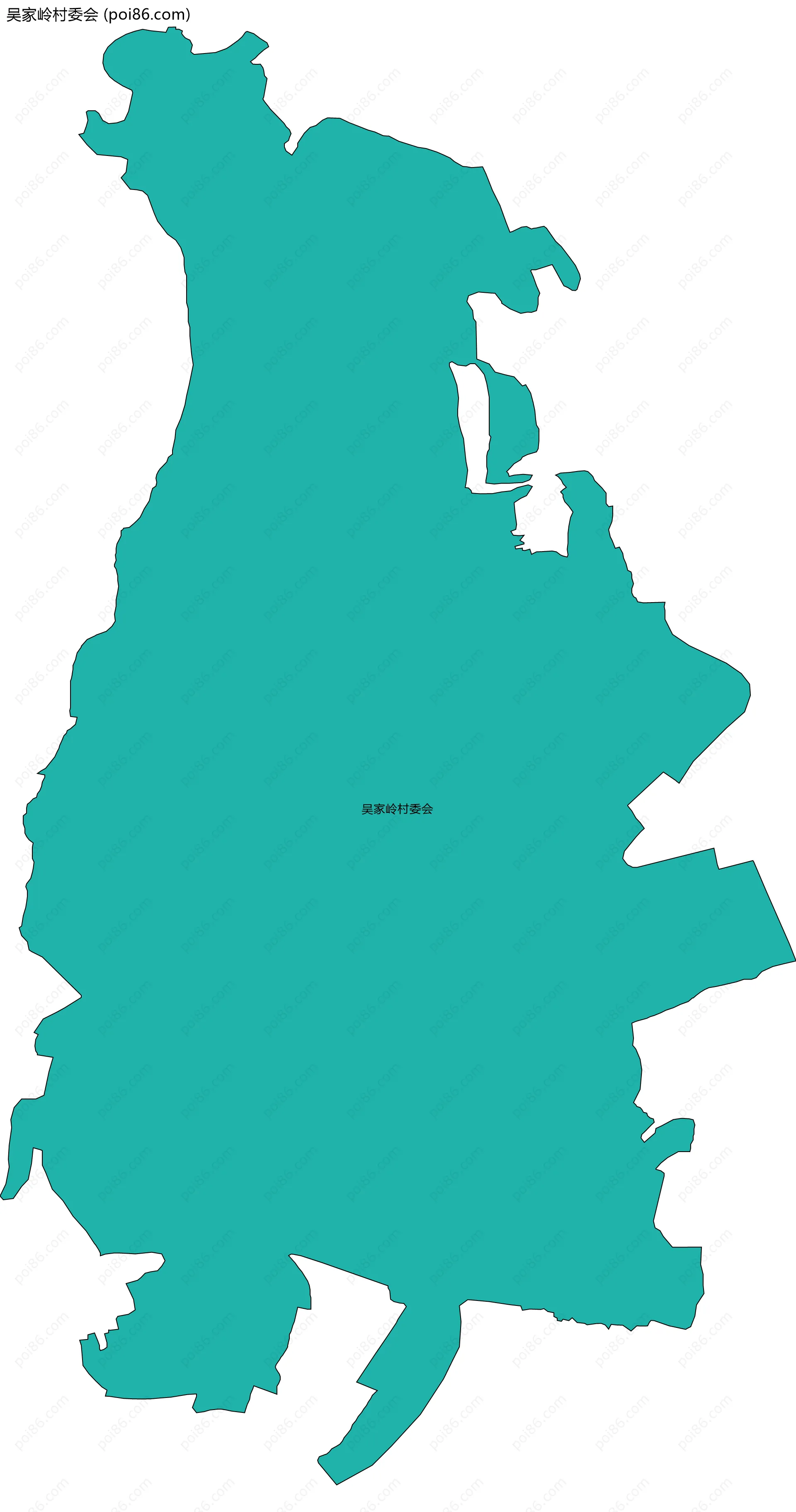 吴家岭村委会边界地图