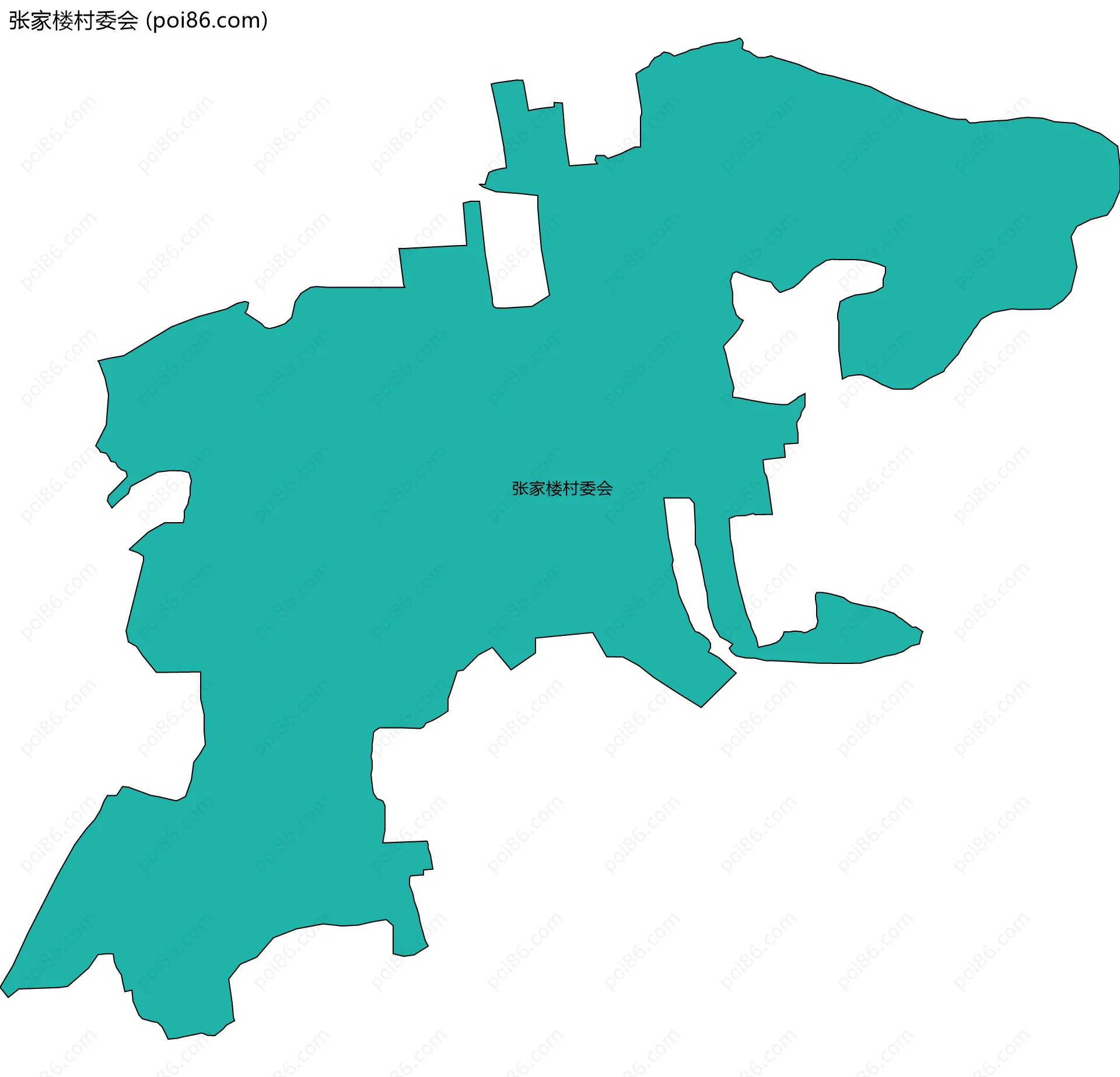 张家楼村委会边界地图