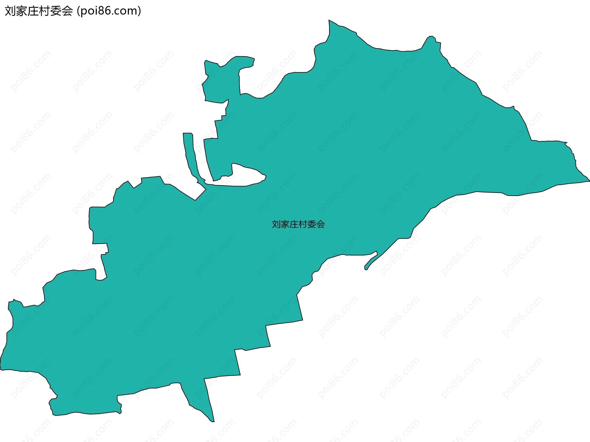 刘家庄村委会边界地图