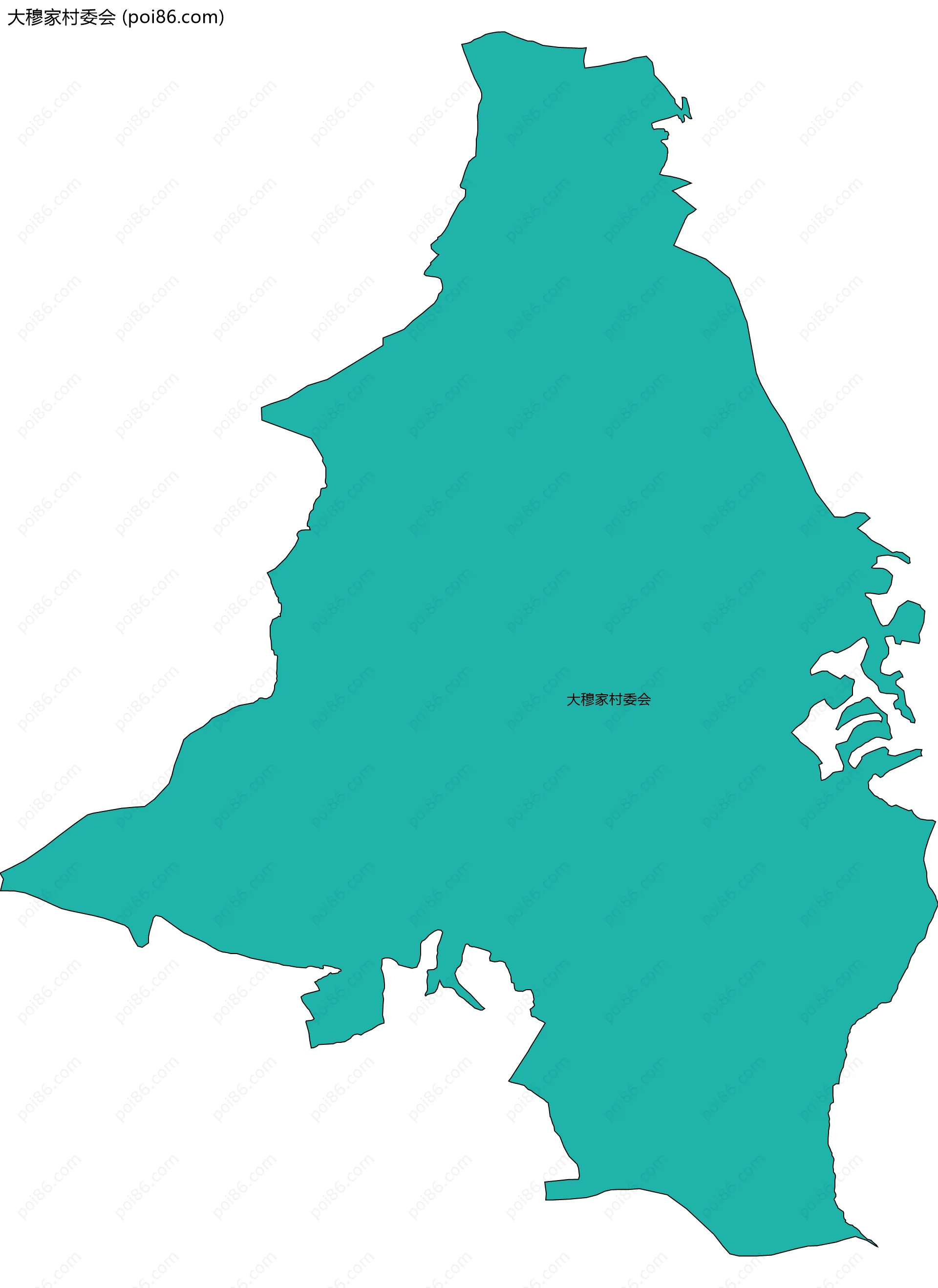大穆家村委会边界地图