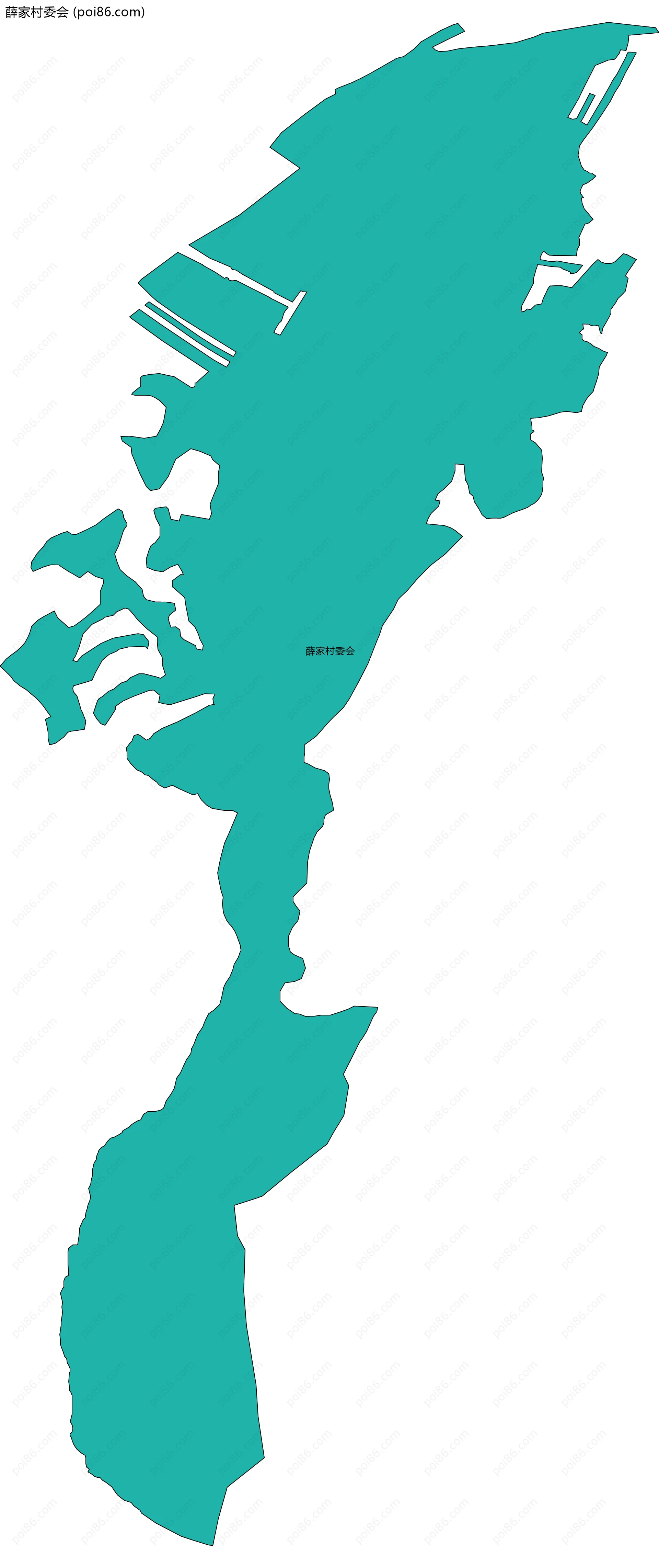 薛家村委会边界地图