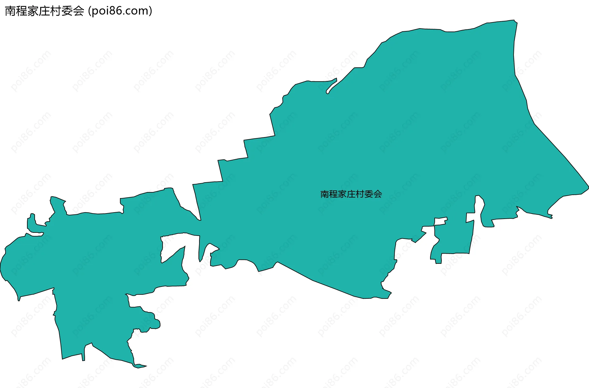 南程家庄村委会边界地图