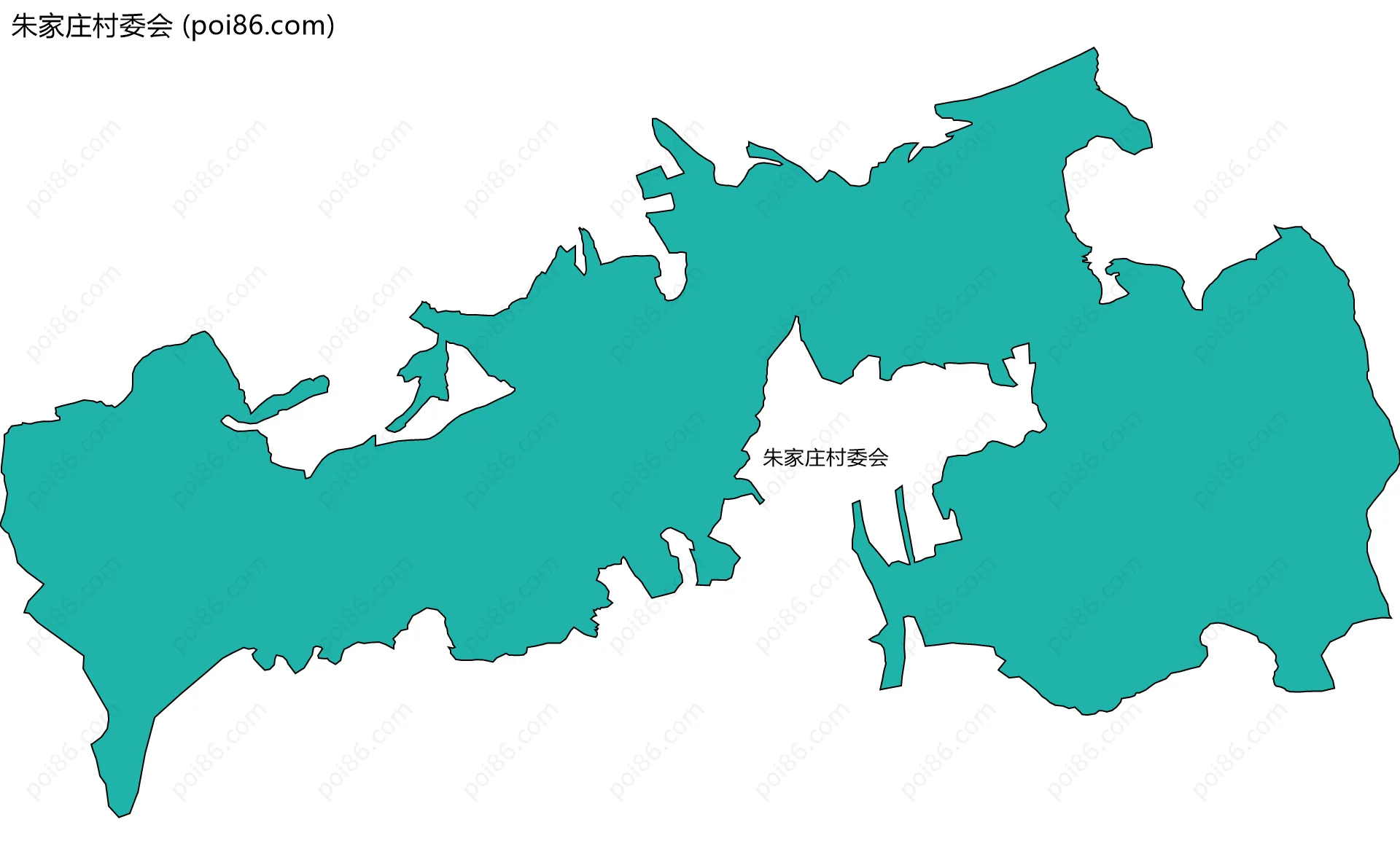 朱家庄村委会边界地图