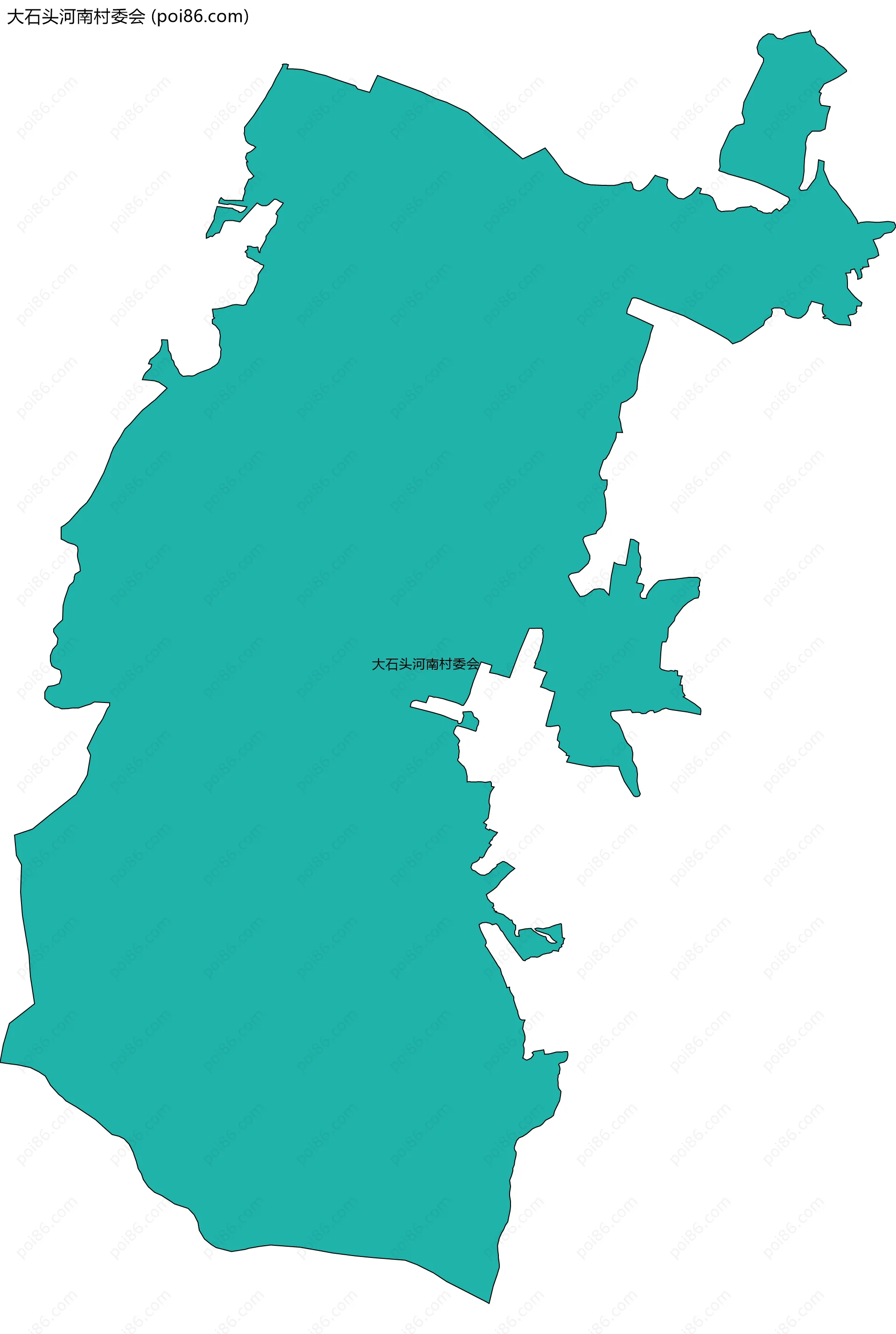 大石头河南村委会边界地图