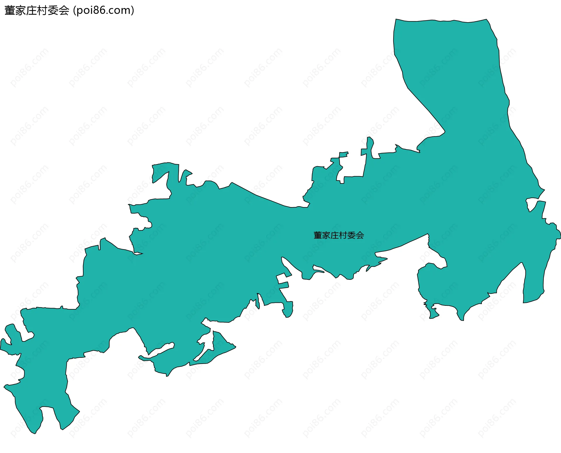 董家庄村委会边界地图