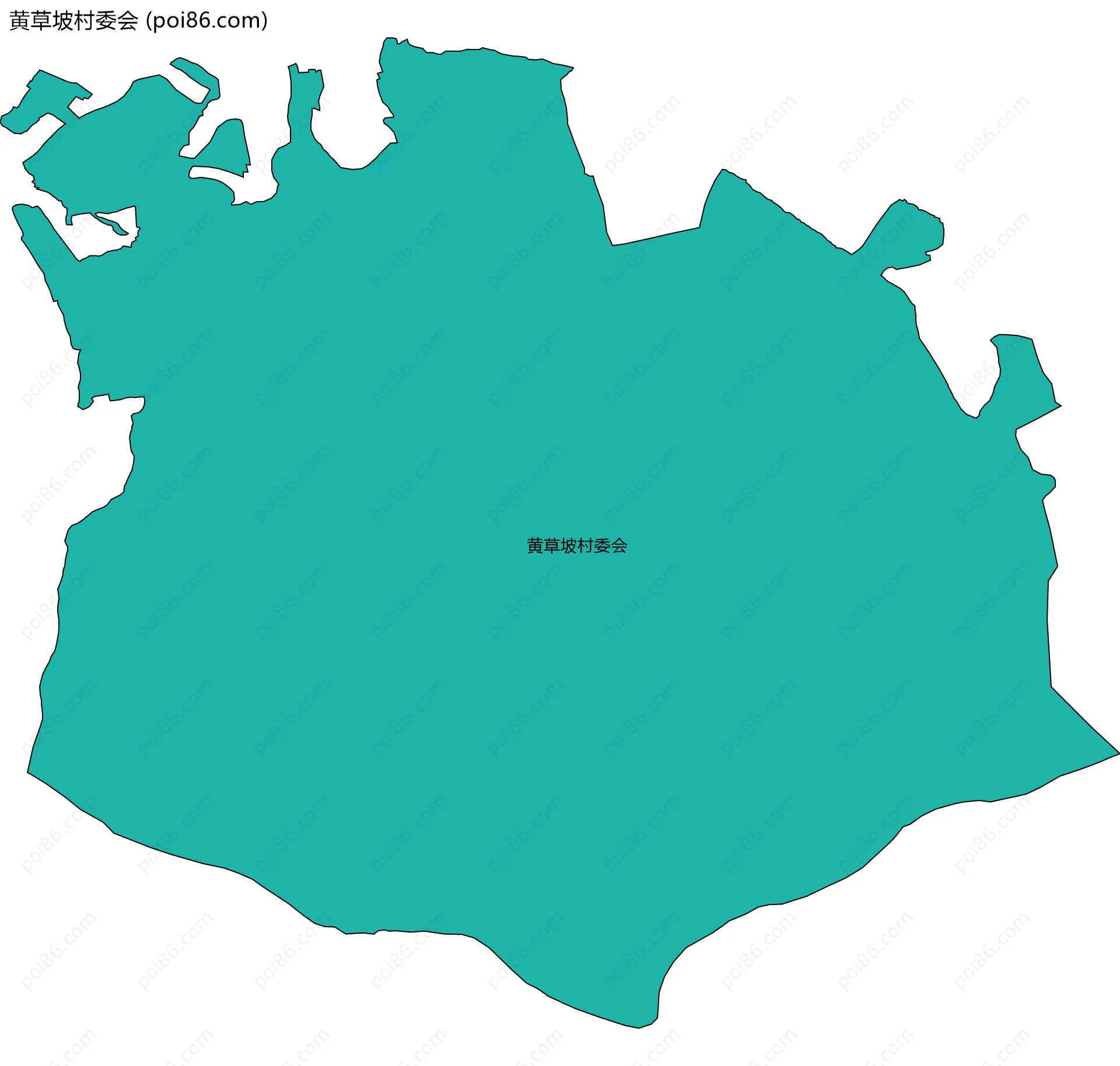 黄草坡村委会边界地图