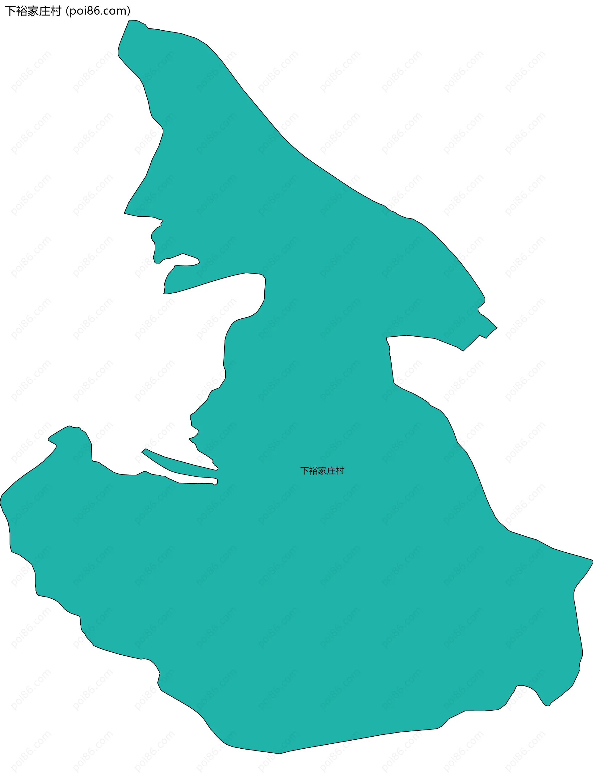 下裕家庄村边界地图