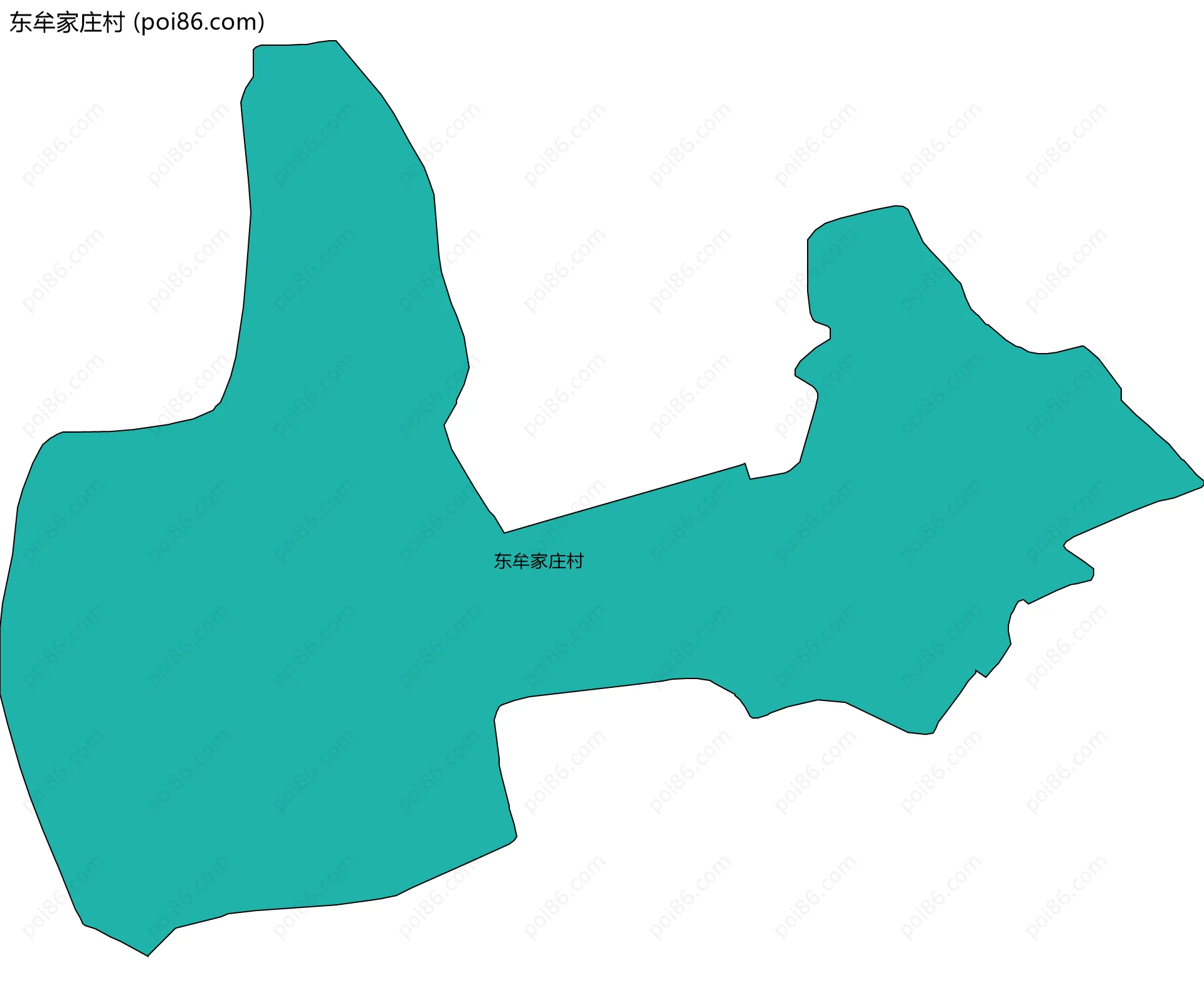 东牟家庄村边界地图