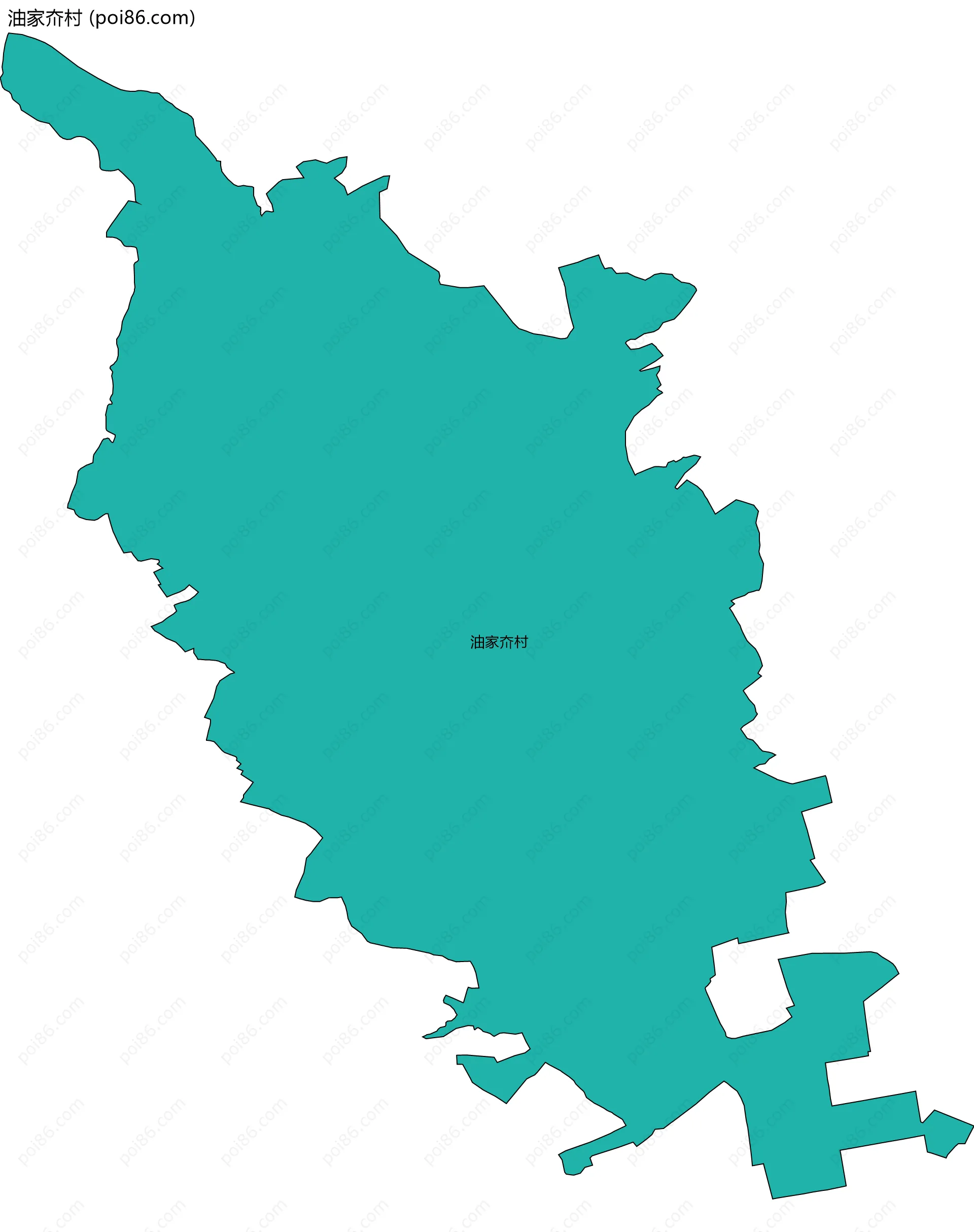 油家夼村边界地图