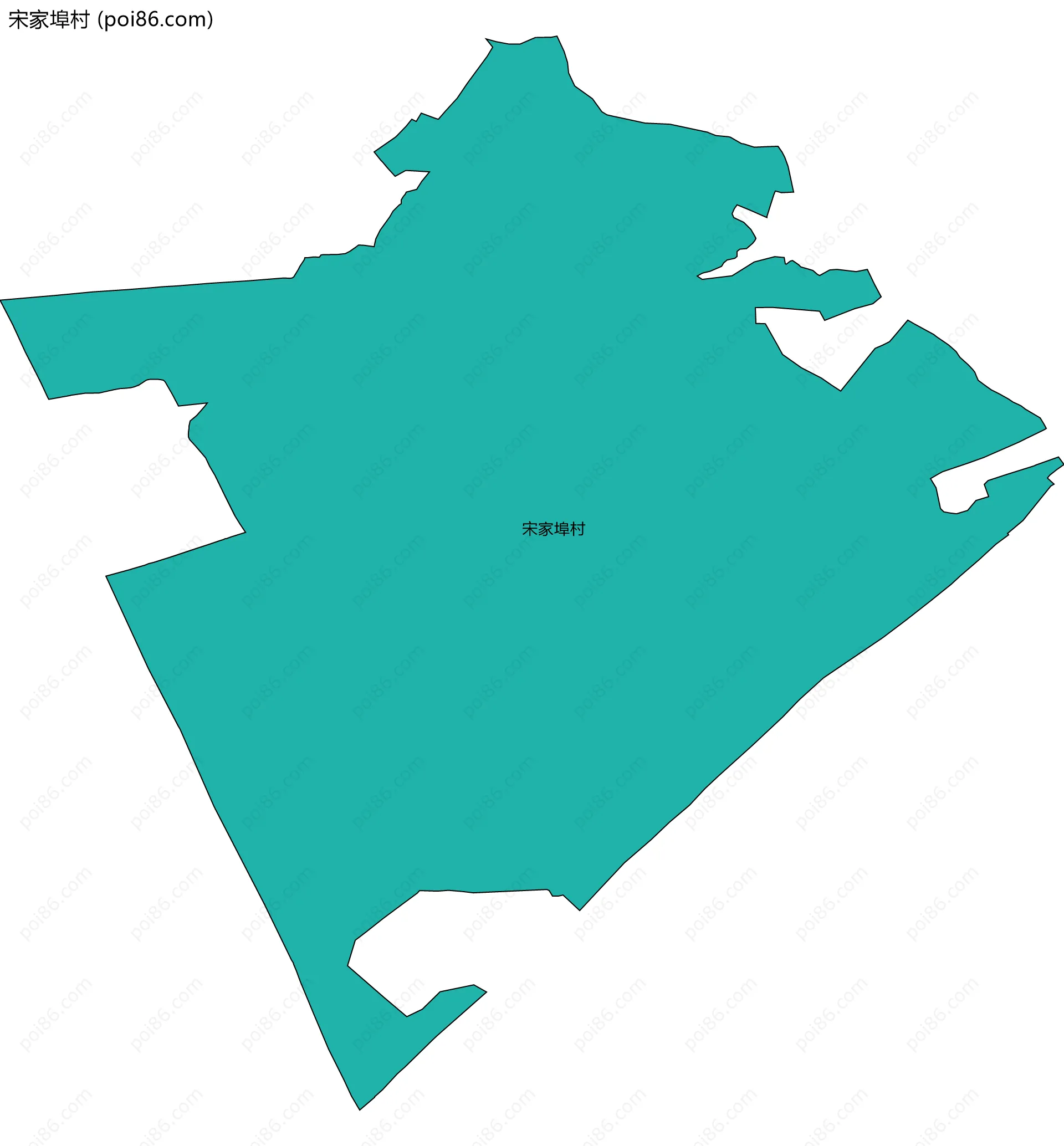 宋家埠村边界地图