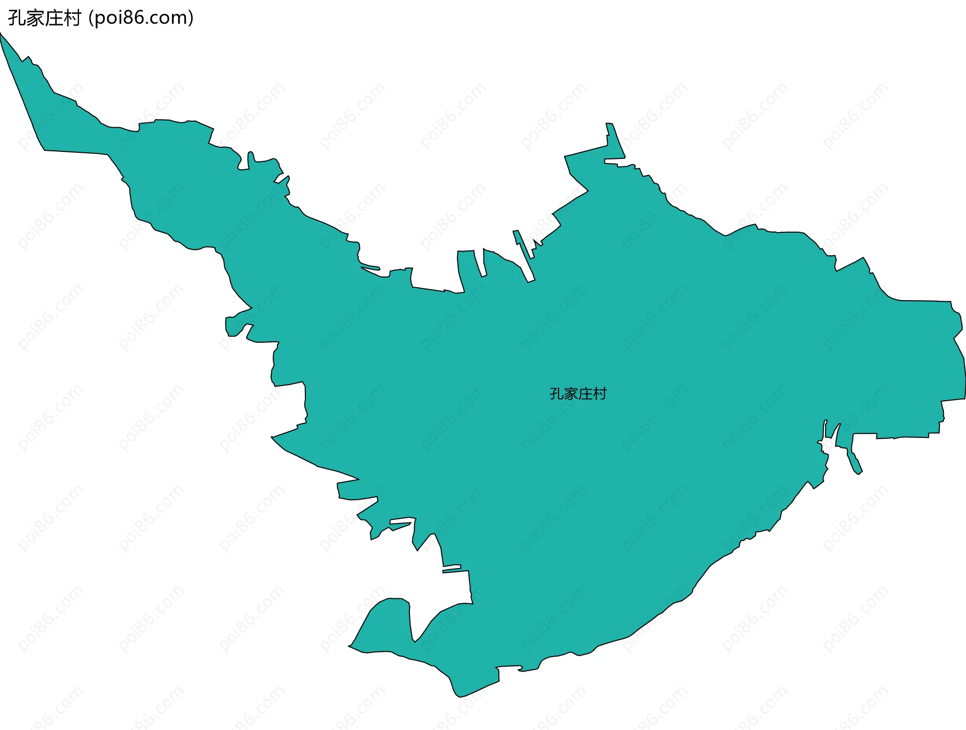 孔家庄村边界地图