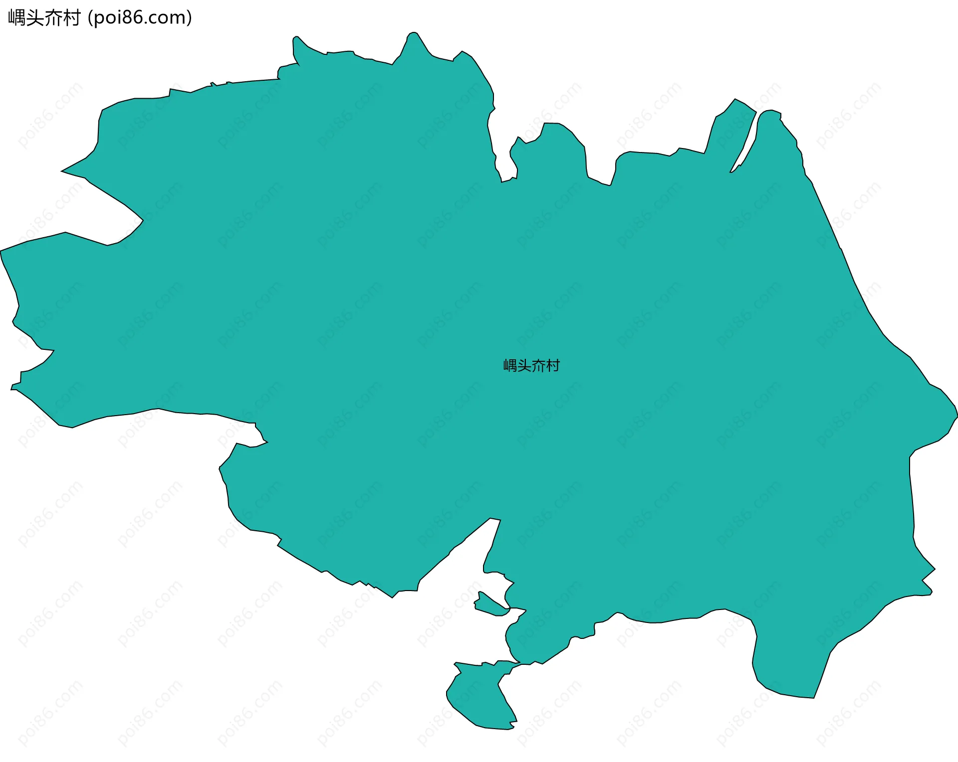 嵎头夼村边界地图