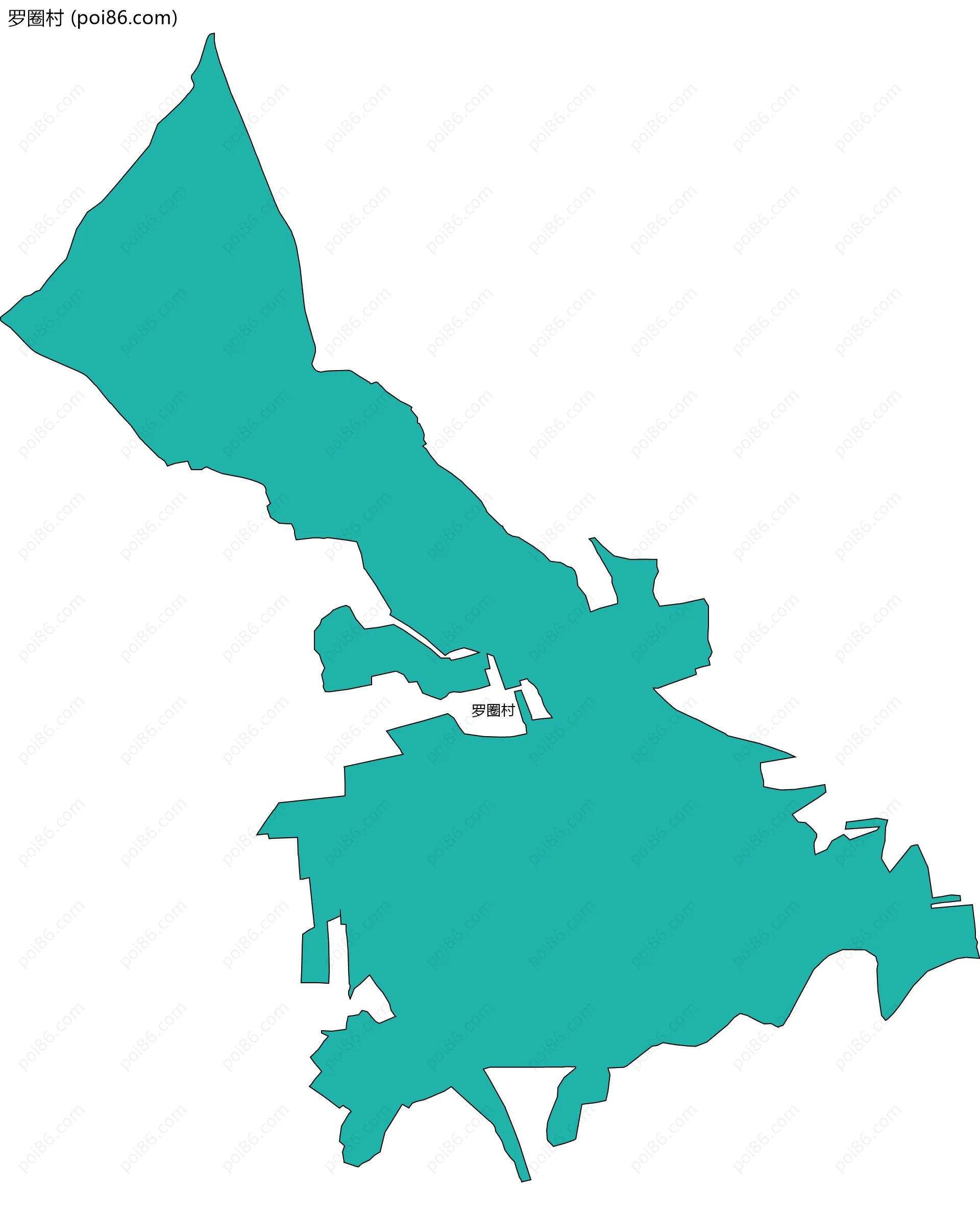 罗圈村边界地图