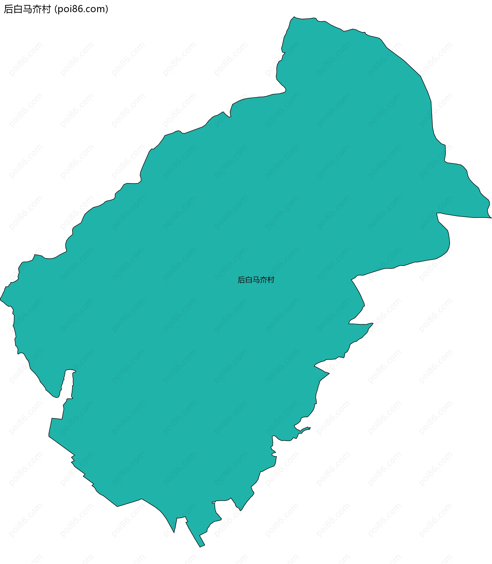 后白马夼村边界地图