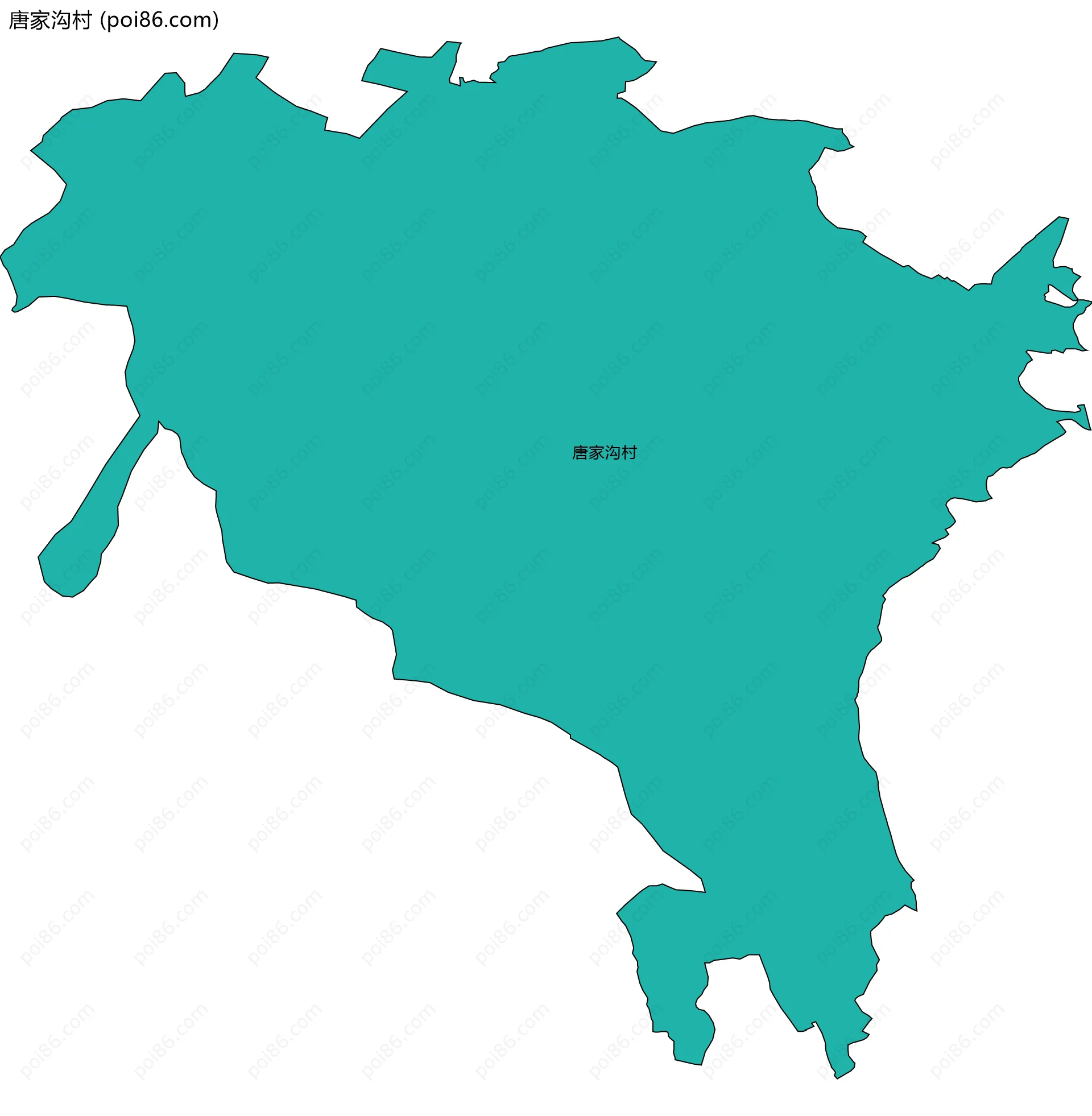 唐家沟村边界地图