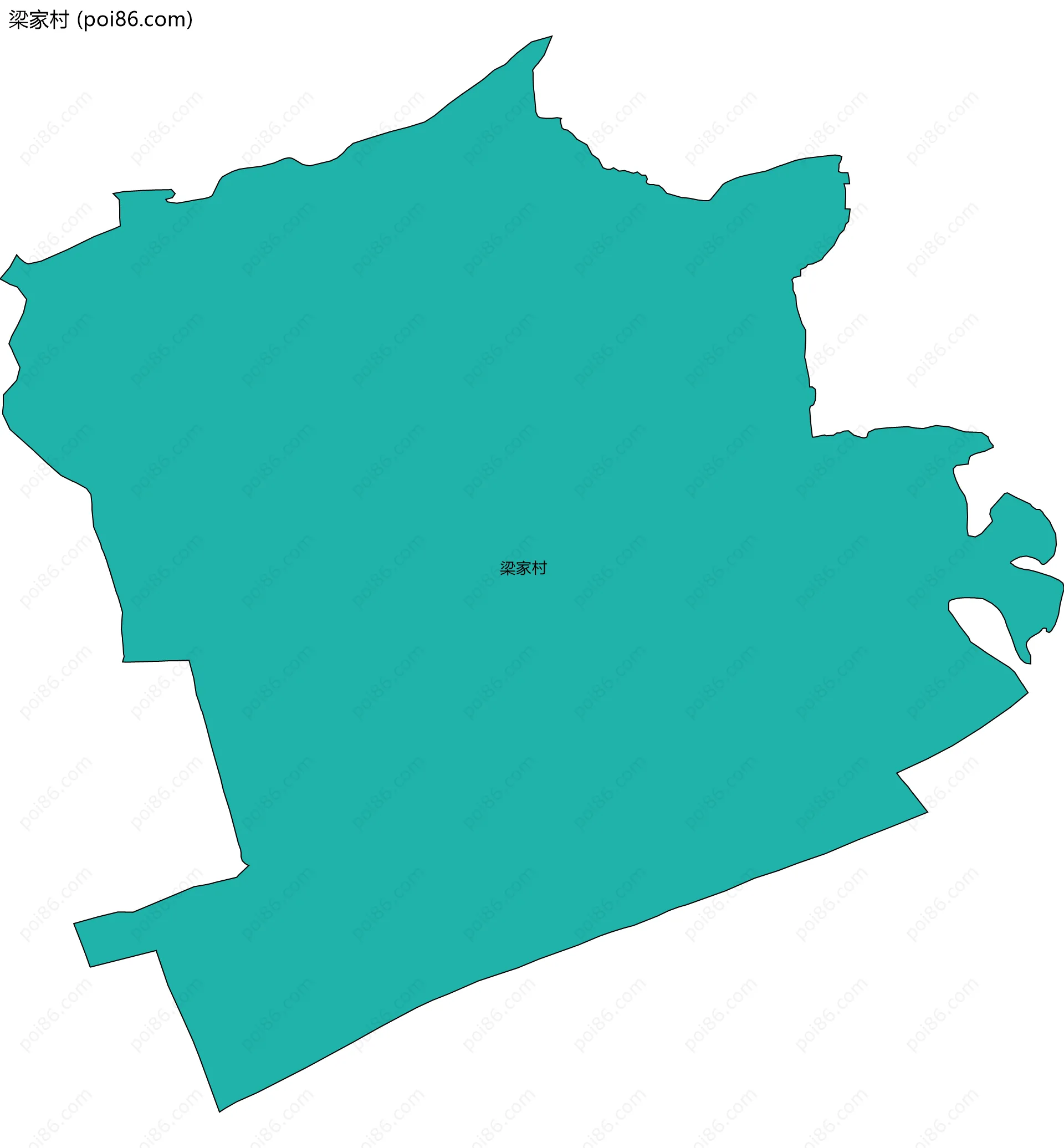 梁家村边界地图