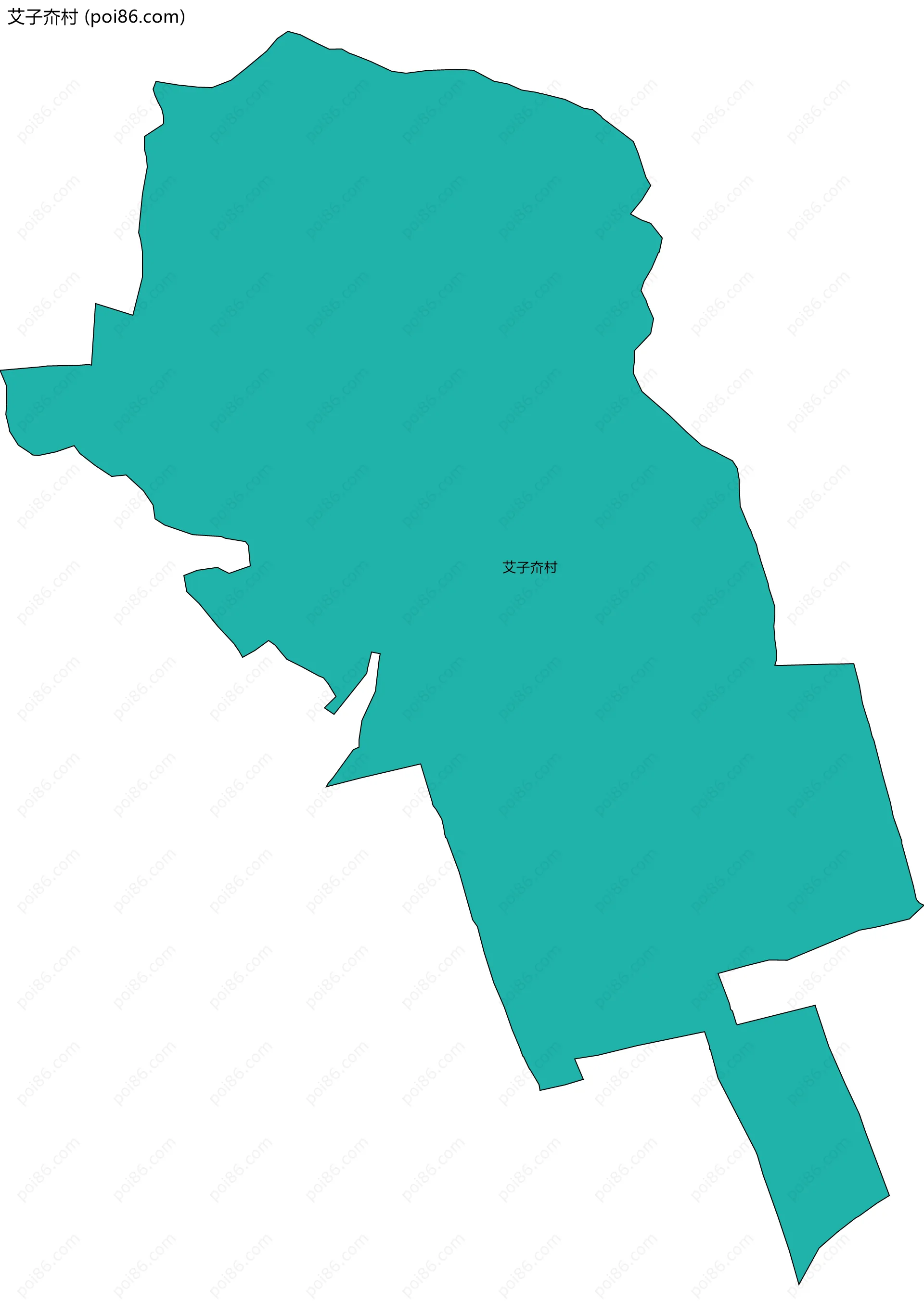 艾子夼村边界地图