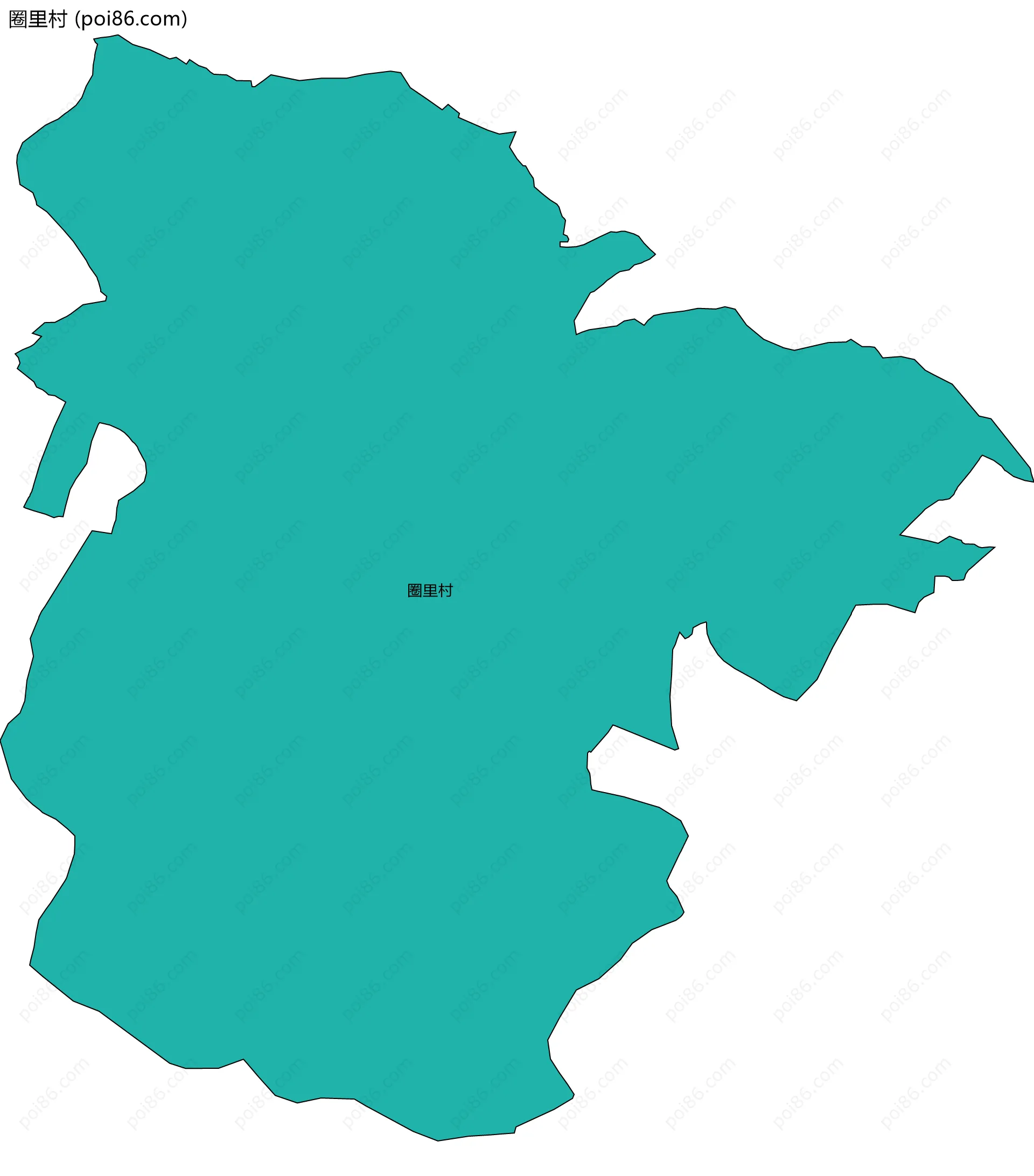 圈里村边界地图