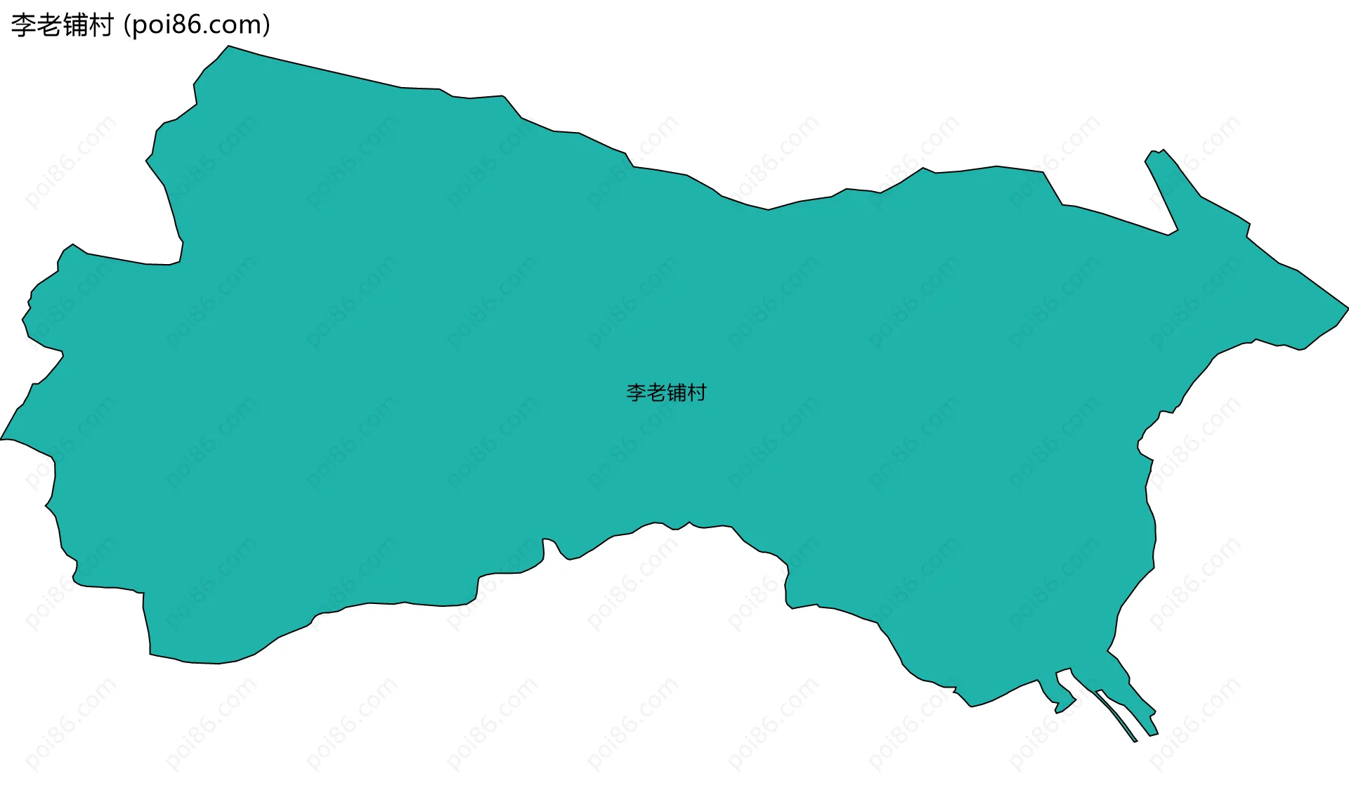 李老铺村边界地图