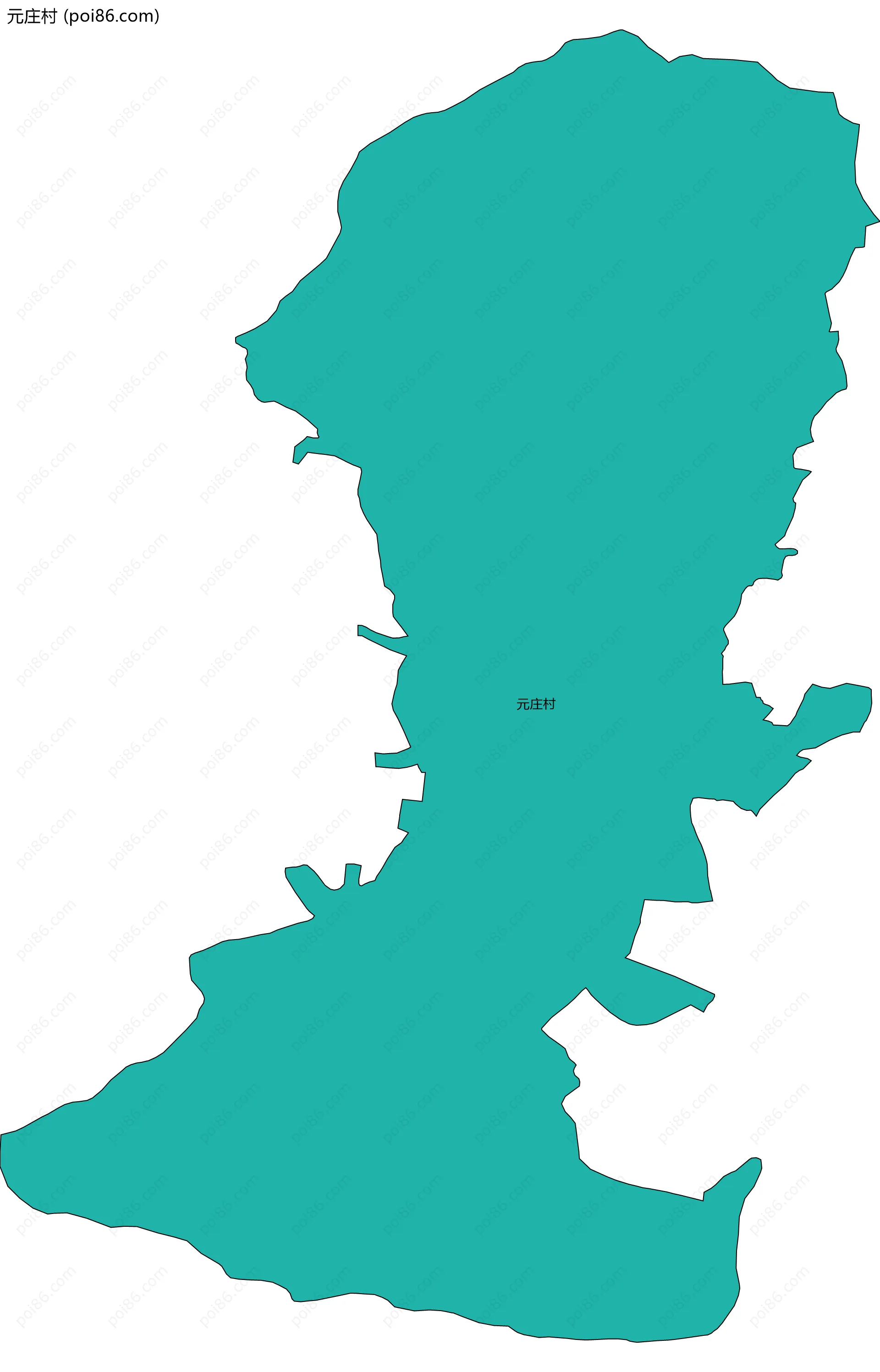 元庄村边界地图