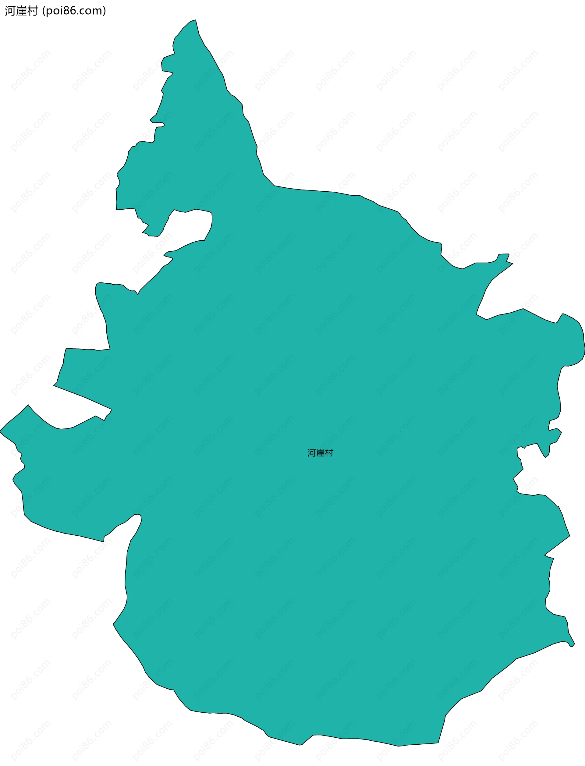 河崖村边界地图