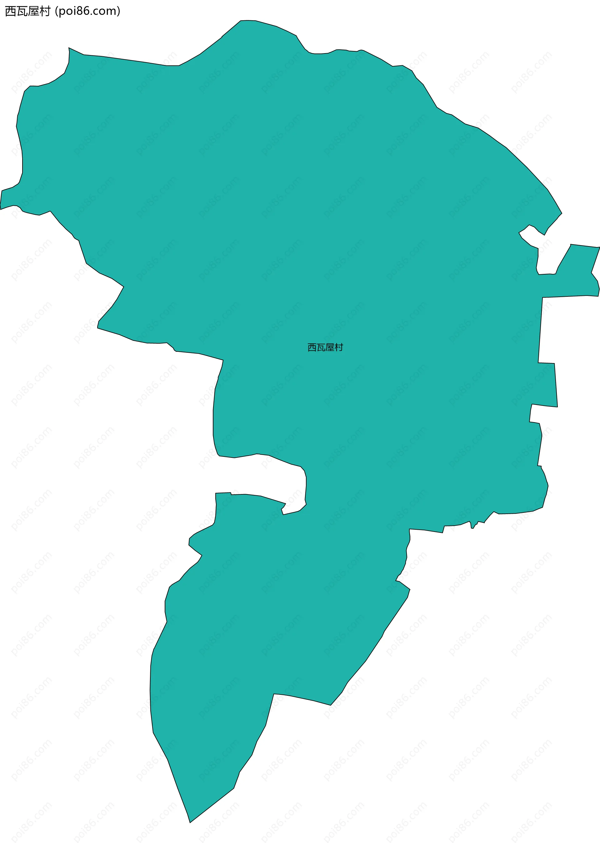 西瓦屋村边界地图