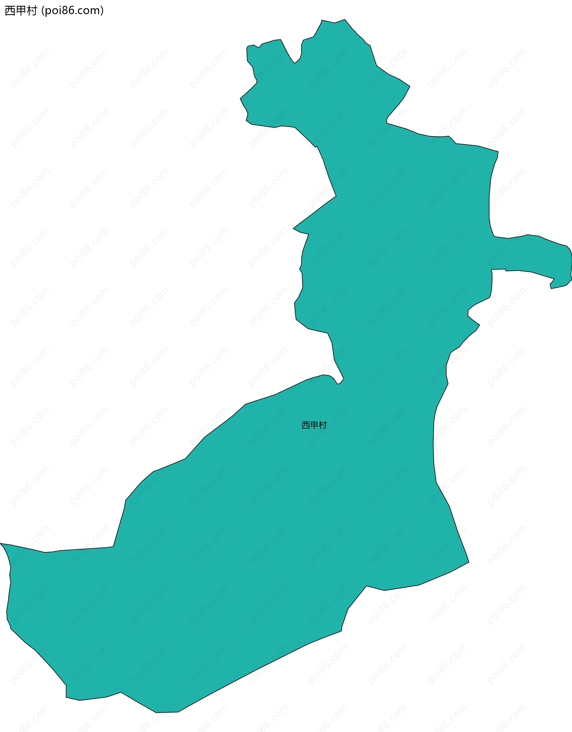 西甲村边界地图