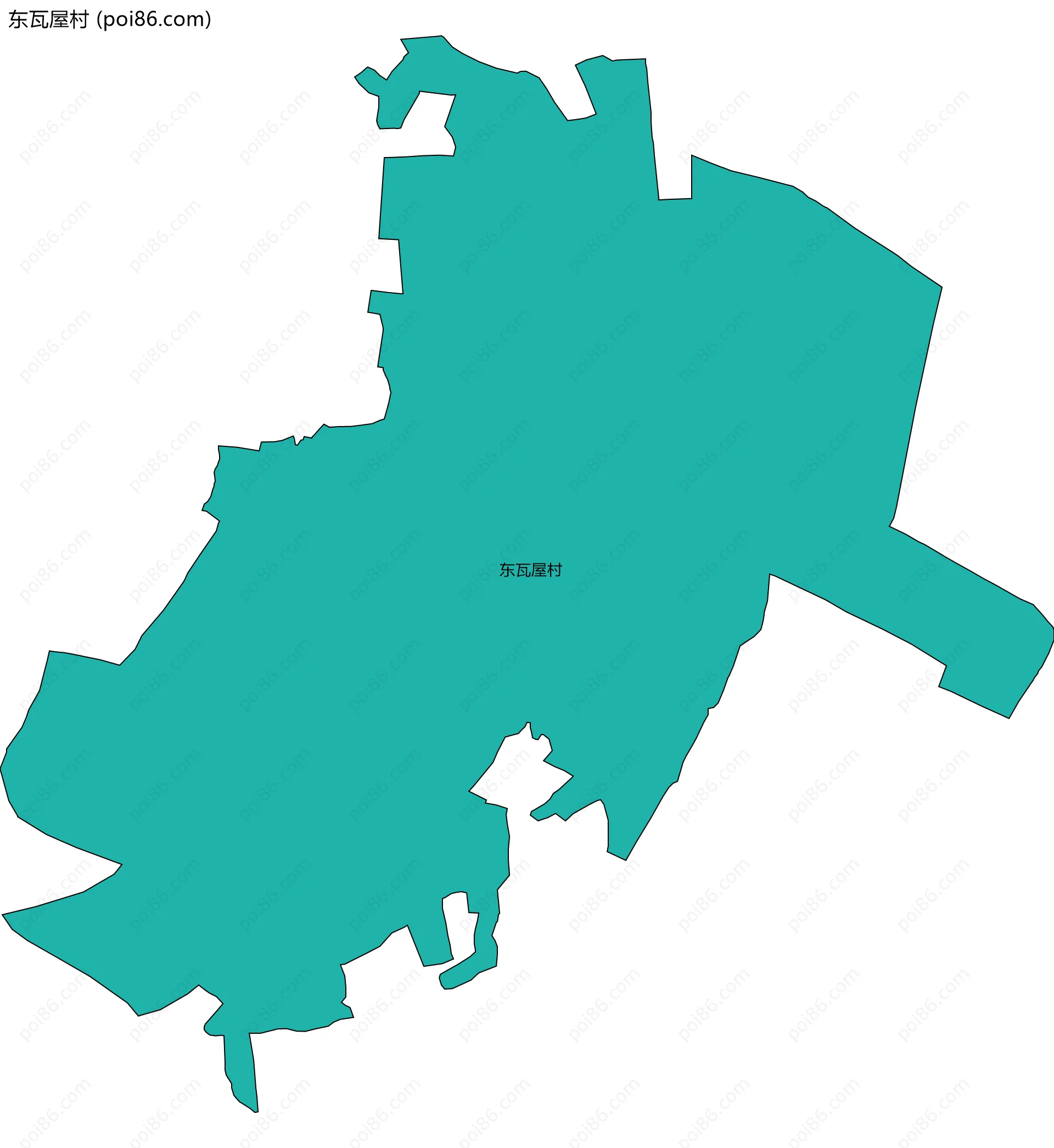 东瓦屋村边界地图