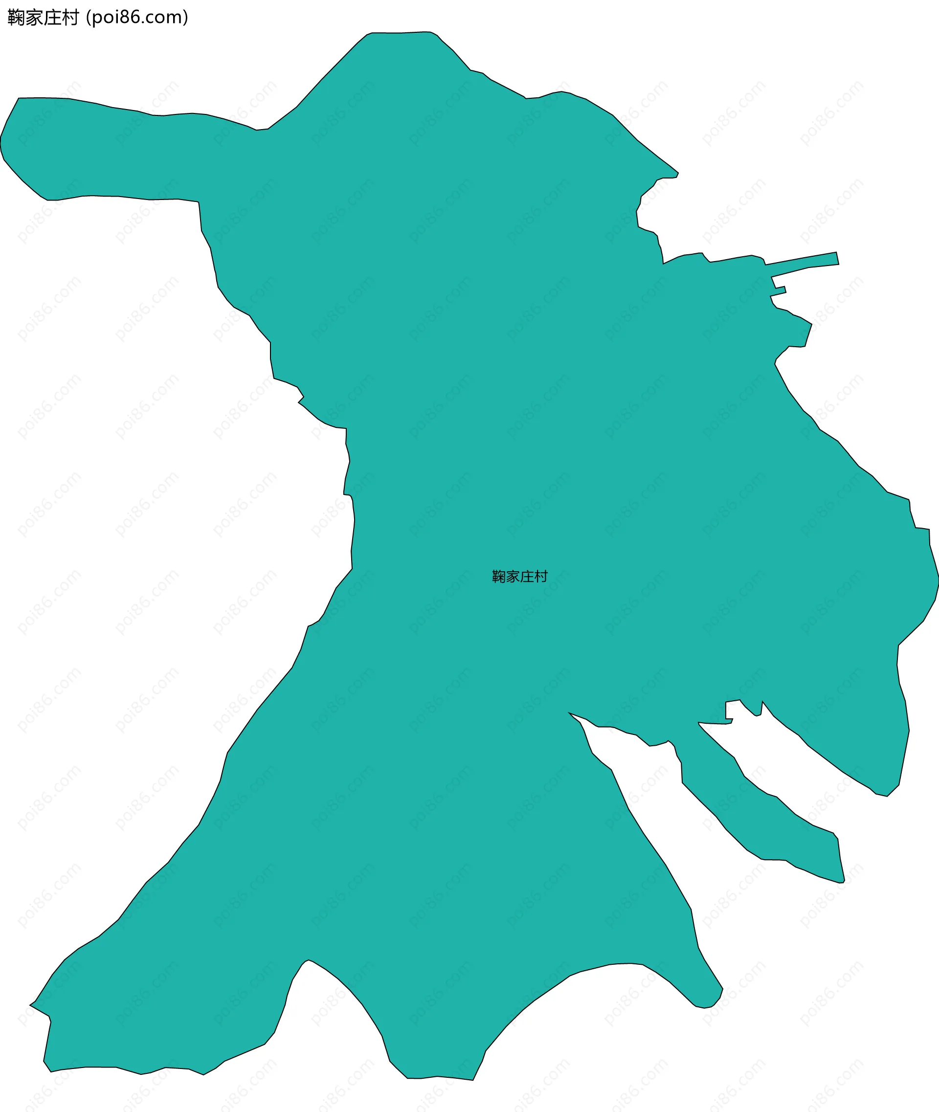 鞠家庄村边界地图