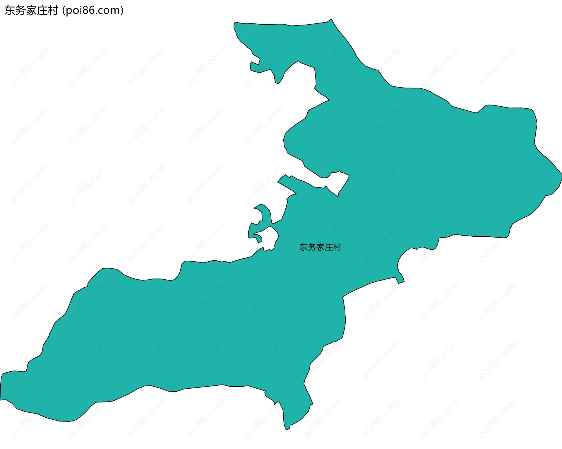 东务家庄村边界地图