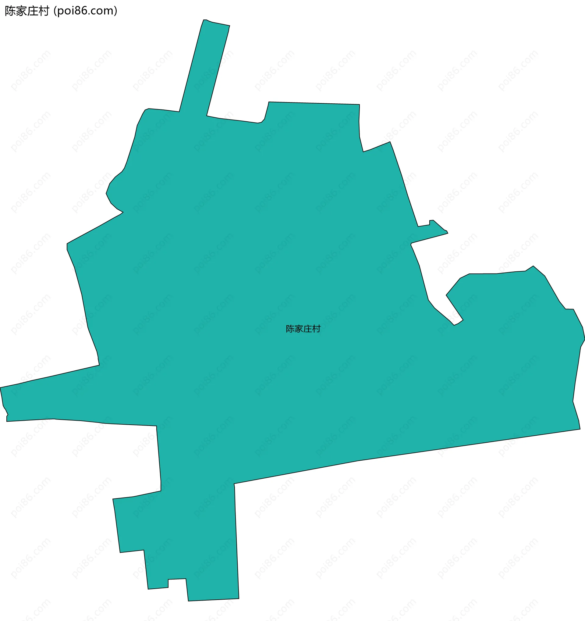 陈家庄村边界地图