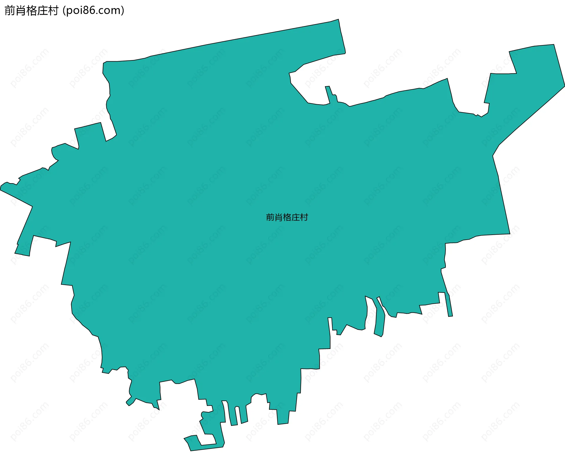 前肖格庄村边界地图